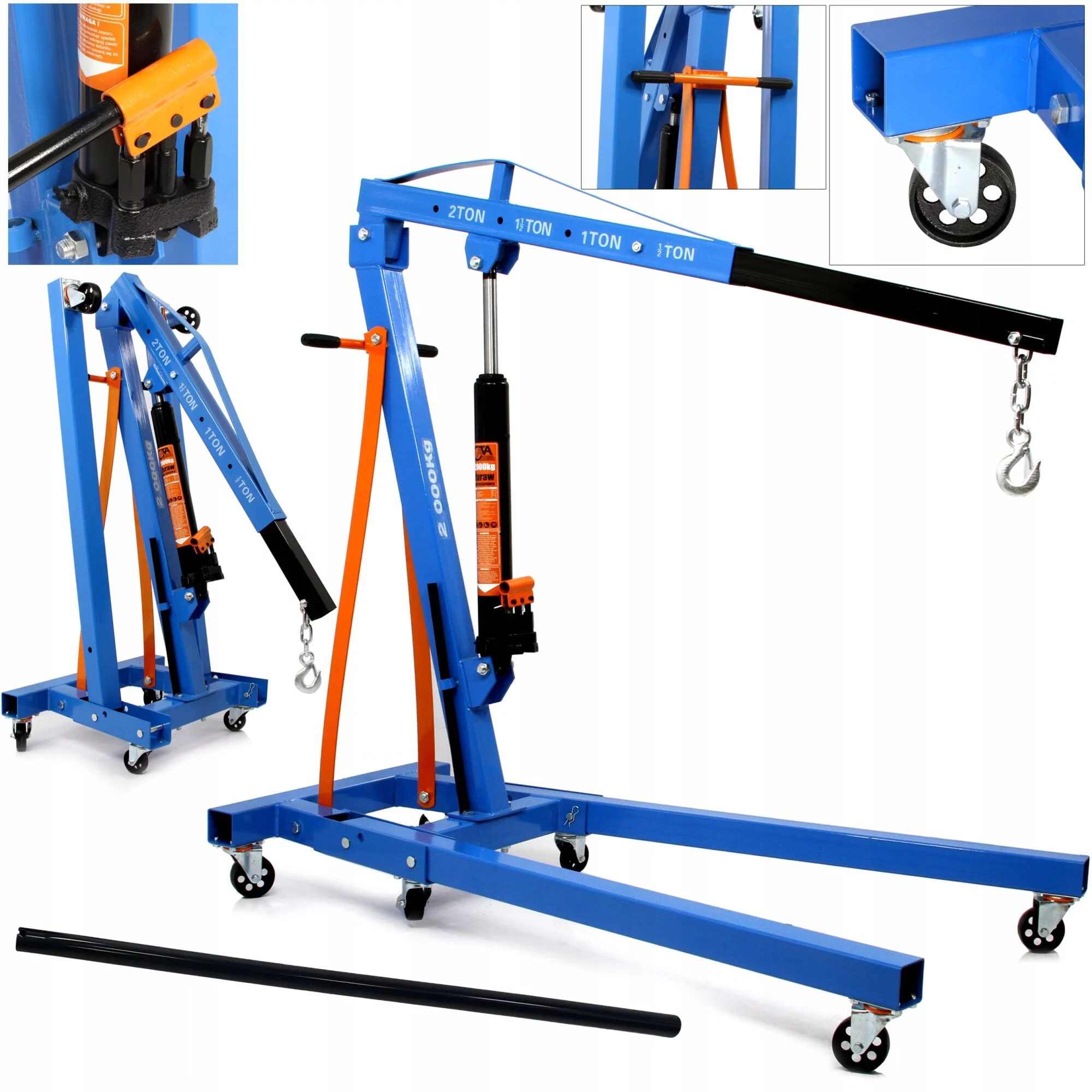 ŻURAW WARSZTATOWY DŹWIG PODNOŚNIK DO SILNIKÓW 2T CATA 2X POMPA