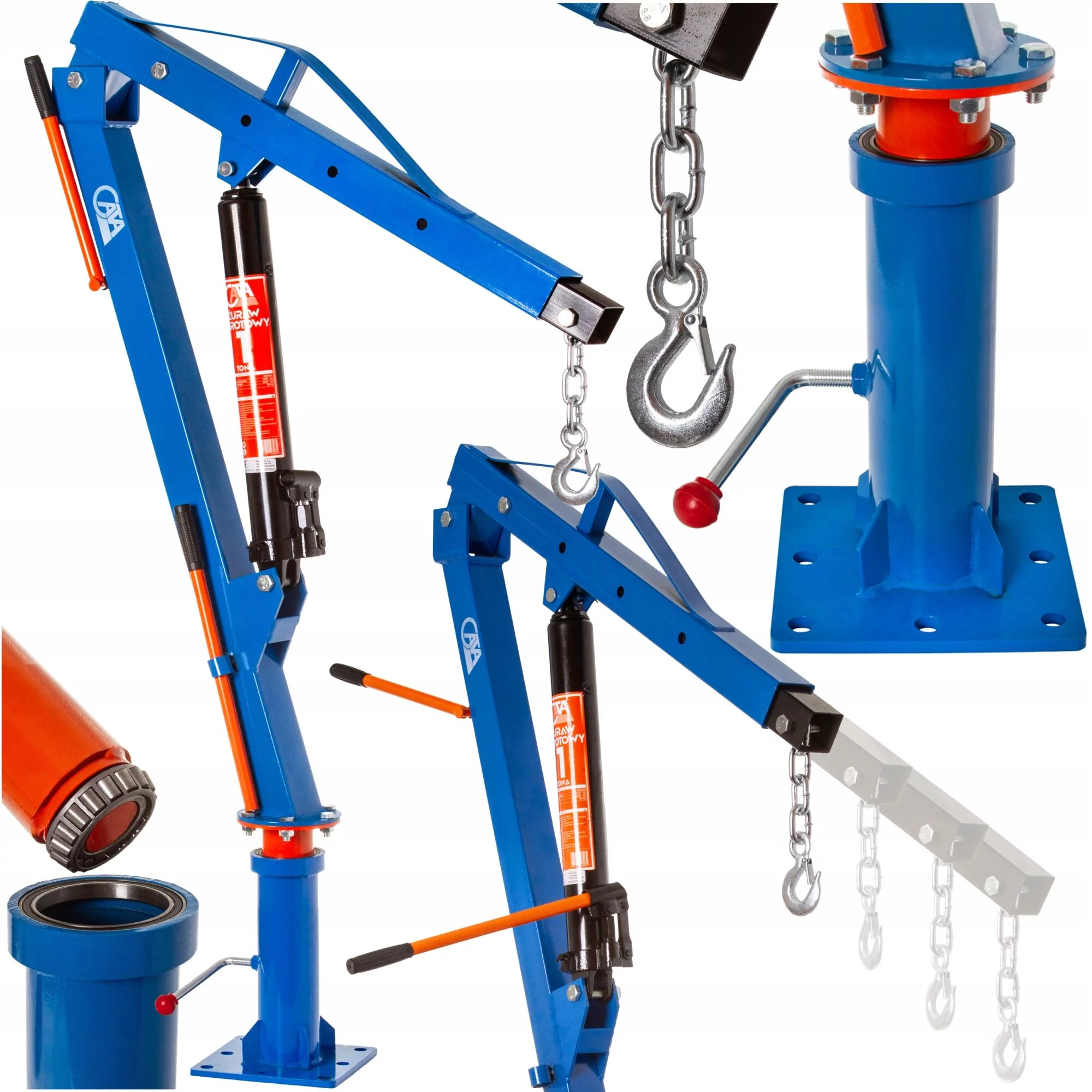 ŻURAW WARSZTATOWY DŹWIG PODNOŚNIK SILNIKA 1T TONA HDS OBROTOWY MOCNY