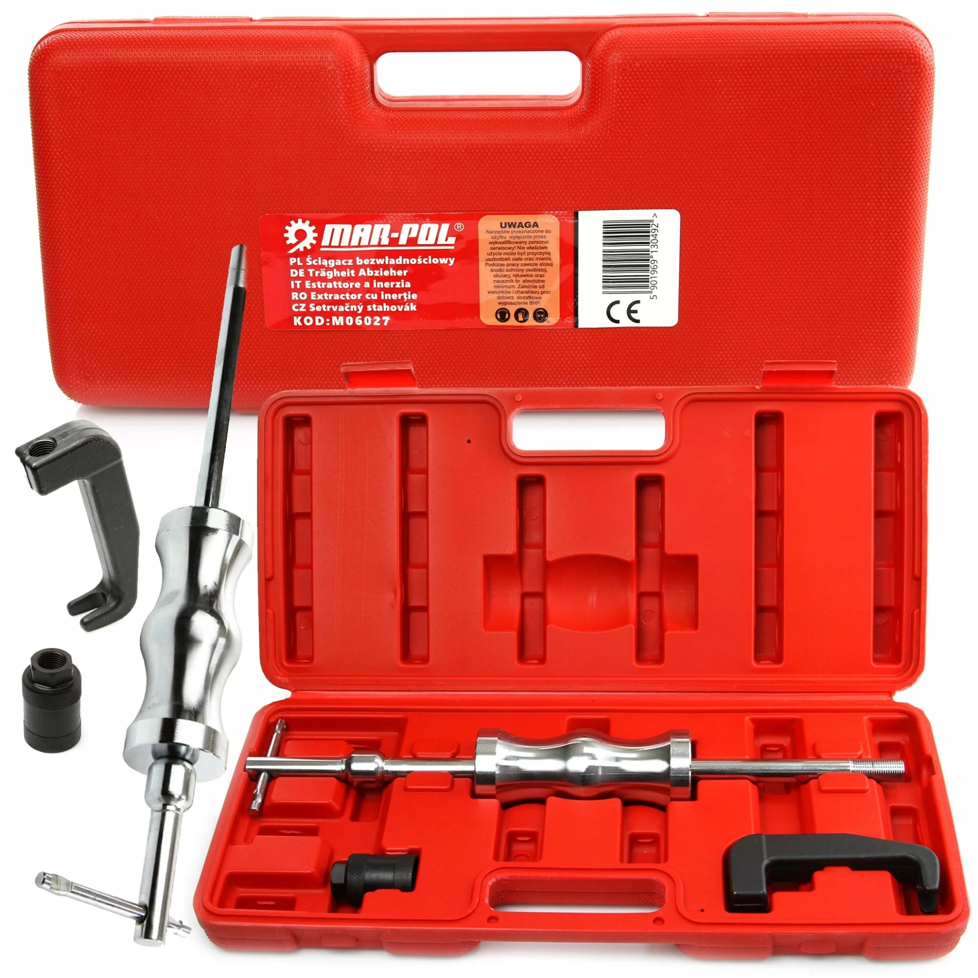 ŚCIĄGACZ BEZWŁADNOŚCIOWY DO PIAST WTRYSKIWACZY ZESTAW WALIZKA