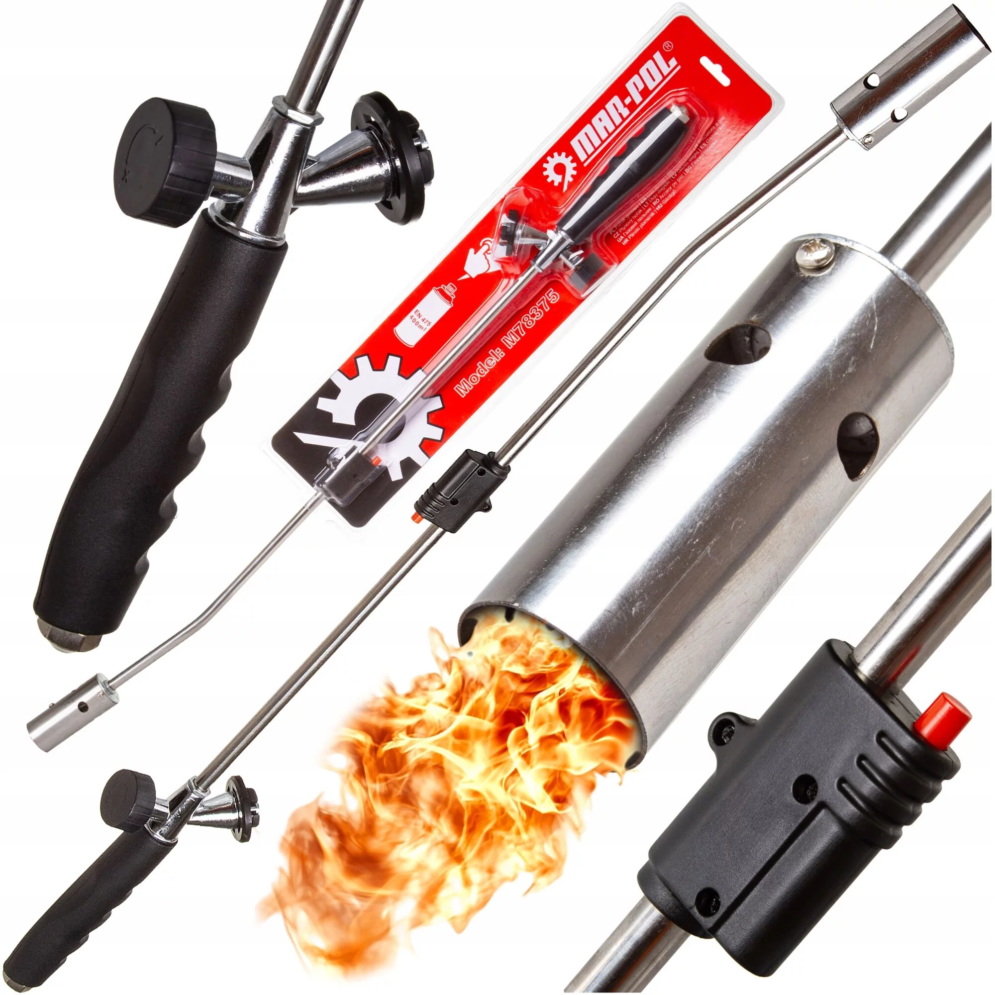 PALNIK GAZOWY DŁUGI OPALARKA M78375 OPALARKA WYPALARKA LIŚCI CHWASTÓW