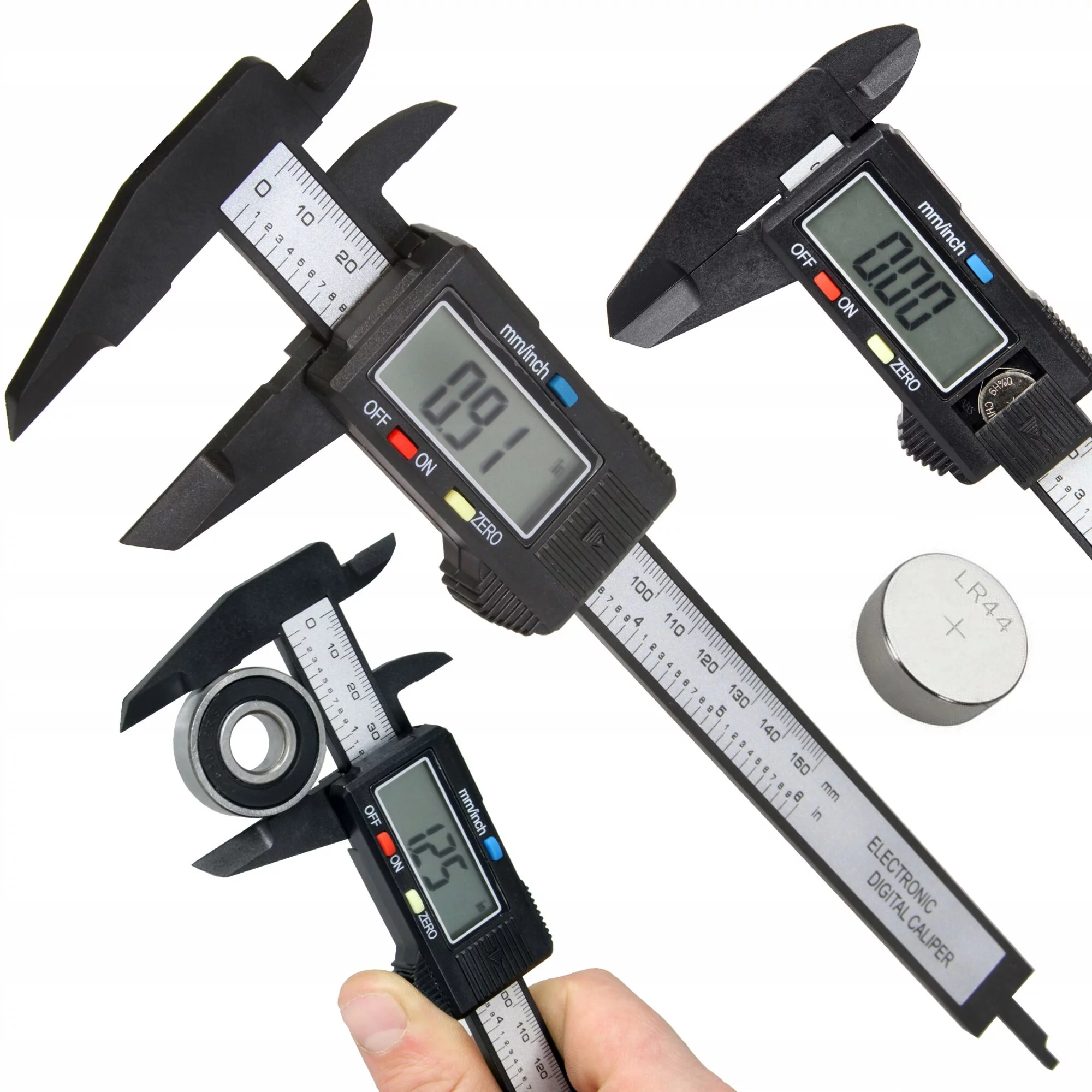 DOKŁADNA SUWMIARKA CYFROWA ELEKTRONICZNA Z TWORZYWA SZTUCZNEGO 0-150mm