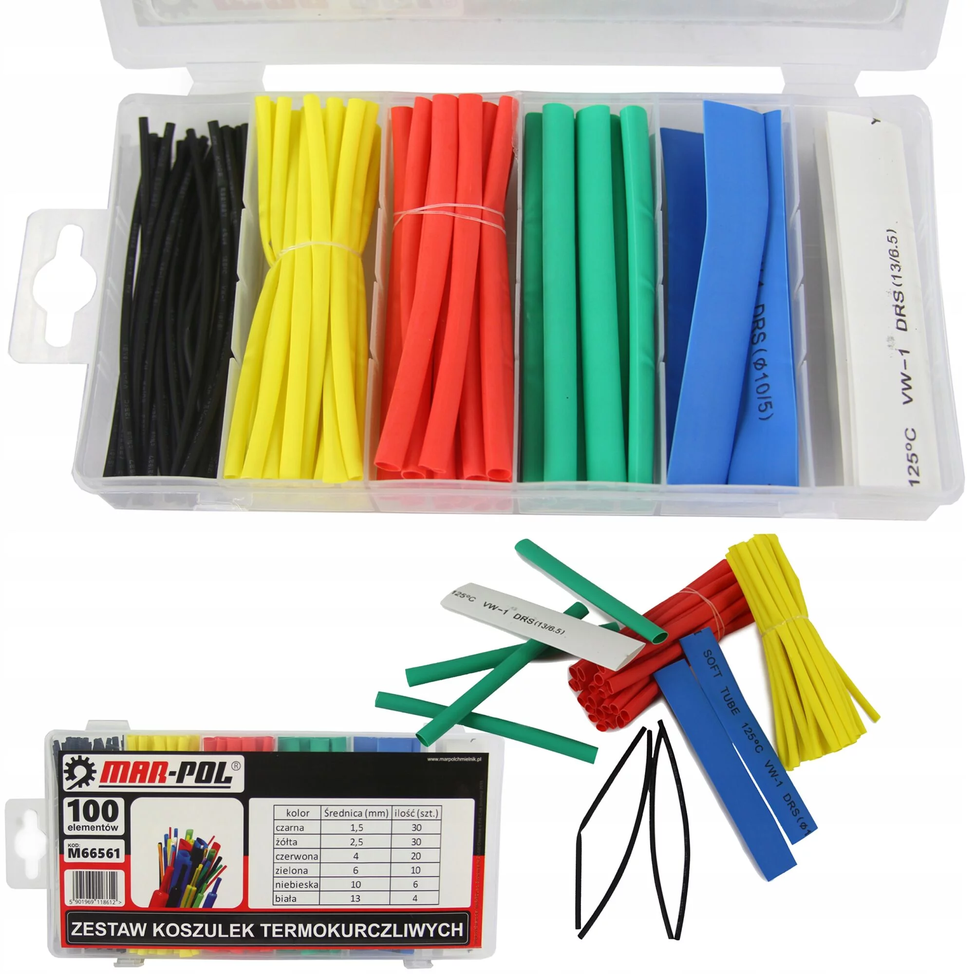 ZESTAW KOSZULEK TERMOKURCZLIWYCH KOLOROWYCH 100 sztuk