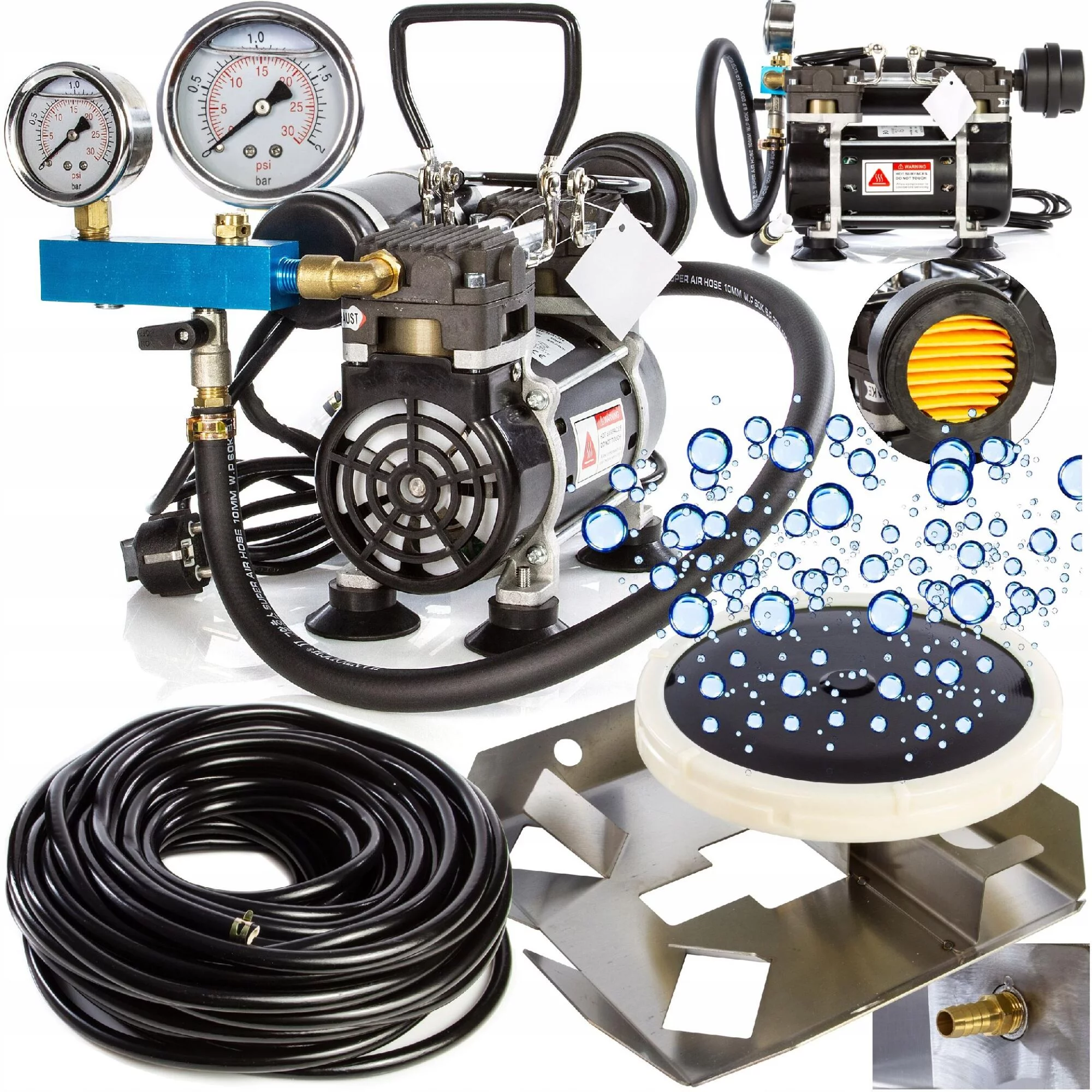 NAPOWIETRZACZ STAWU ZESTAW DO NAPOWIETRZANIA TLENU NATLENIANIA STAWÓW OCZEK