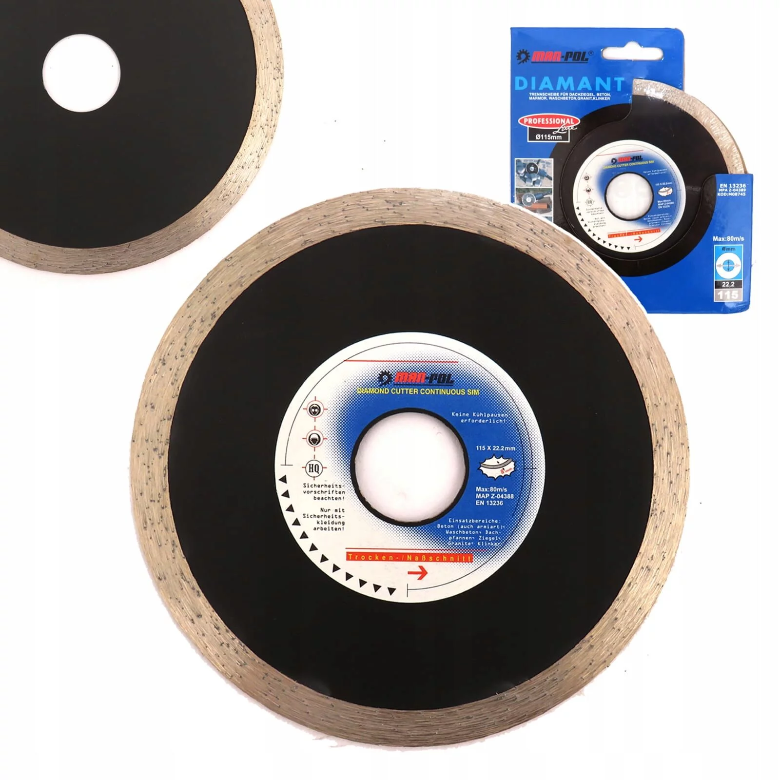 TARCZA DIAMENTOWA GŁADKA 115x22.2x8