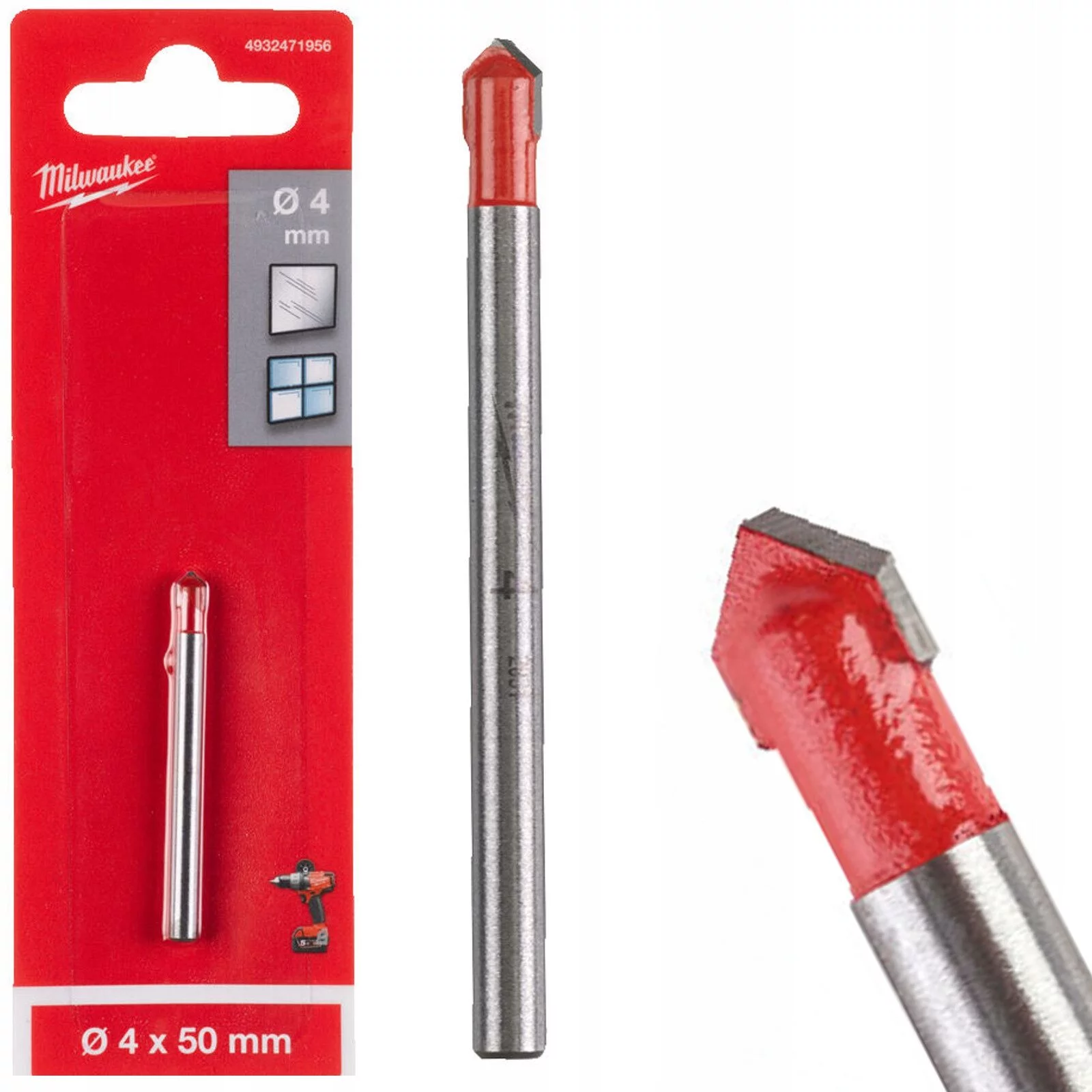 WIERTŁO DO SZKŁA I PŁYTEK CERAMICZNYCH 4x50mm