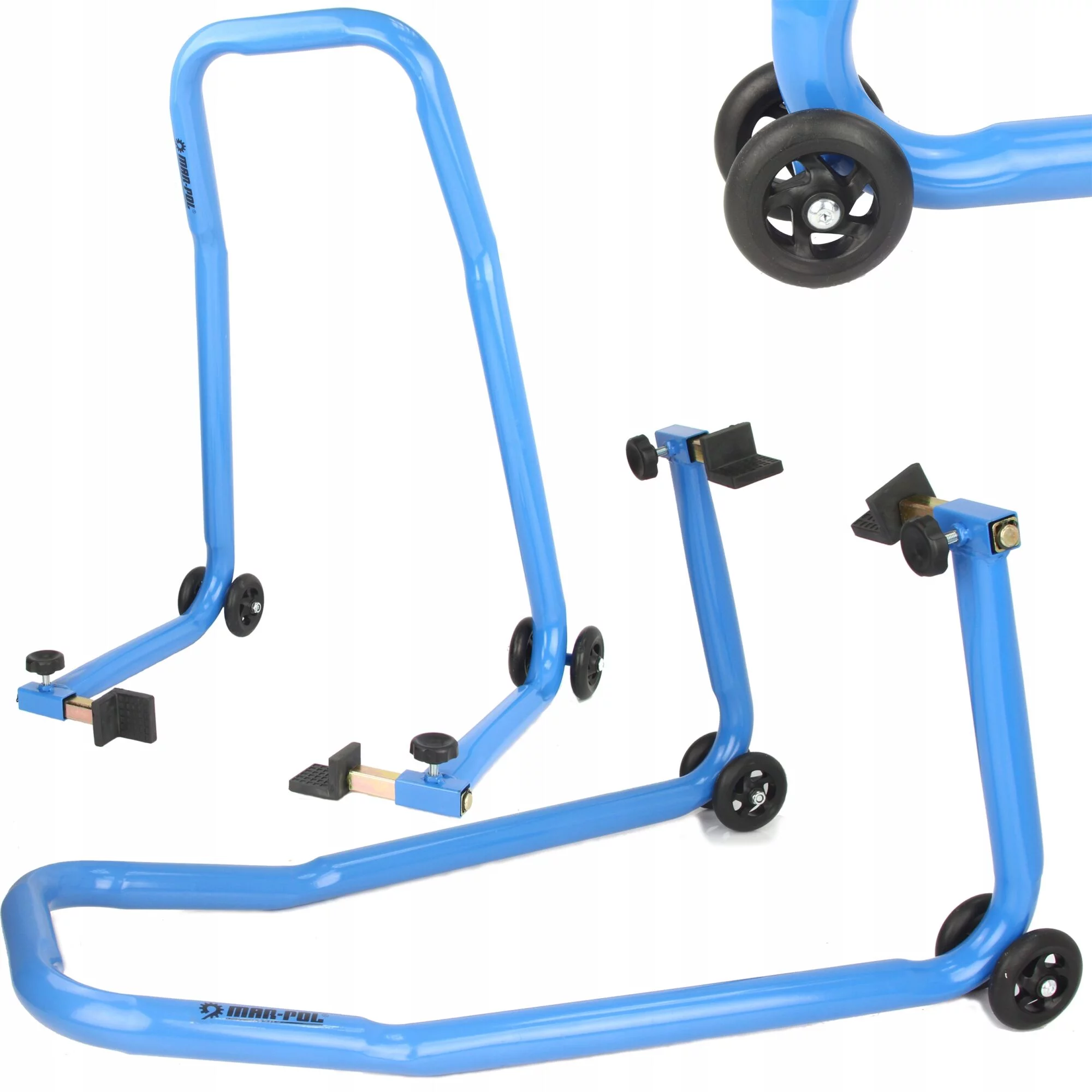 MOCNY SOLIDNY TRWAŁY PODNOŚNIK STOJAK MOTOCYKLOWY GRUBY WAHACZ TYŁ