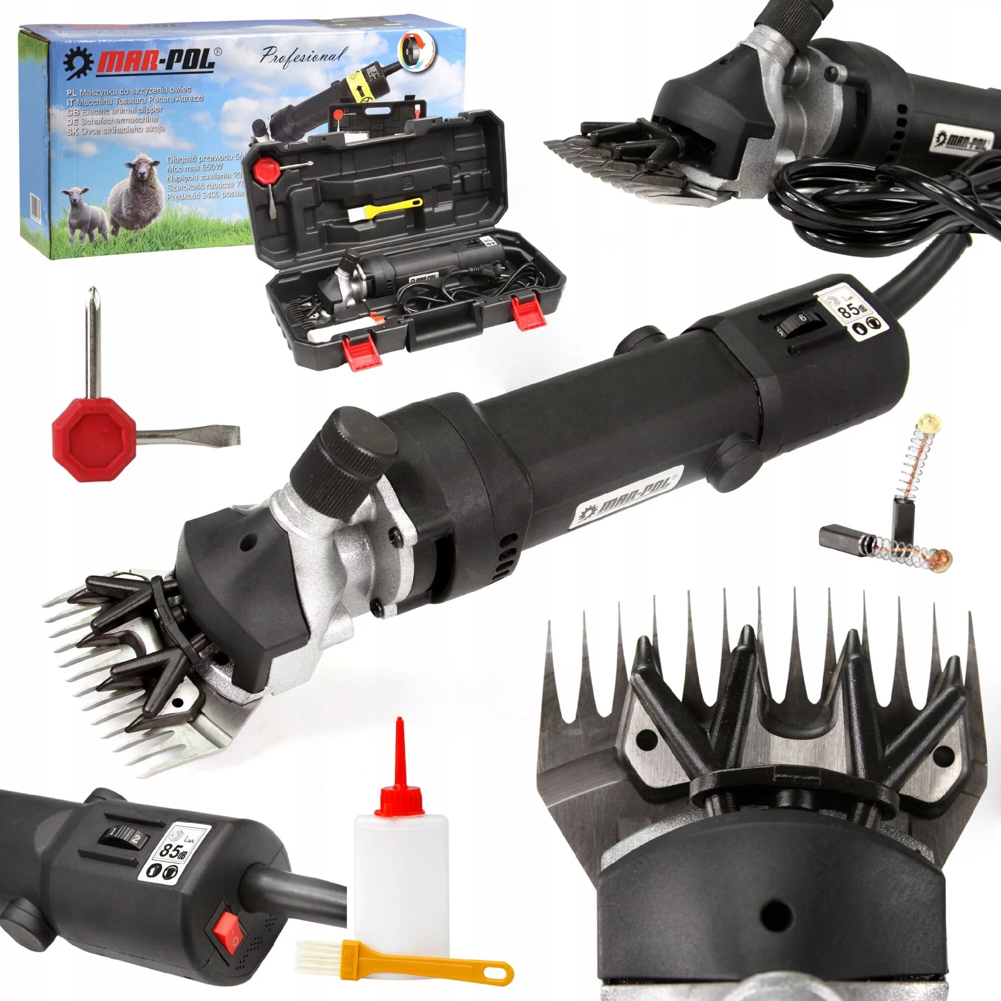 MASZYNKA DO STRZYŻENIA ZWIERZĄT PSÓW OWIEC KONI płynna REGULACJA 700W