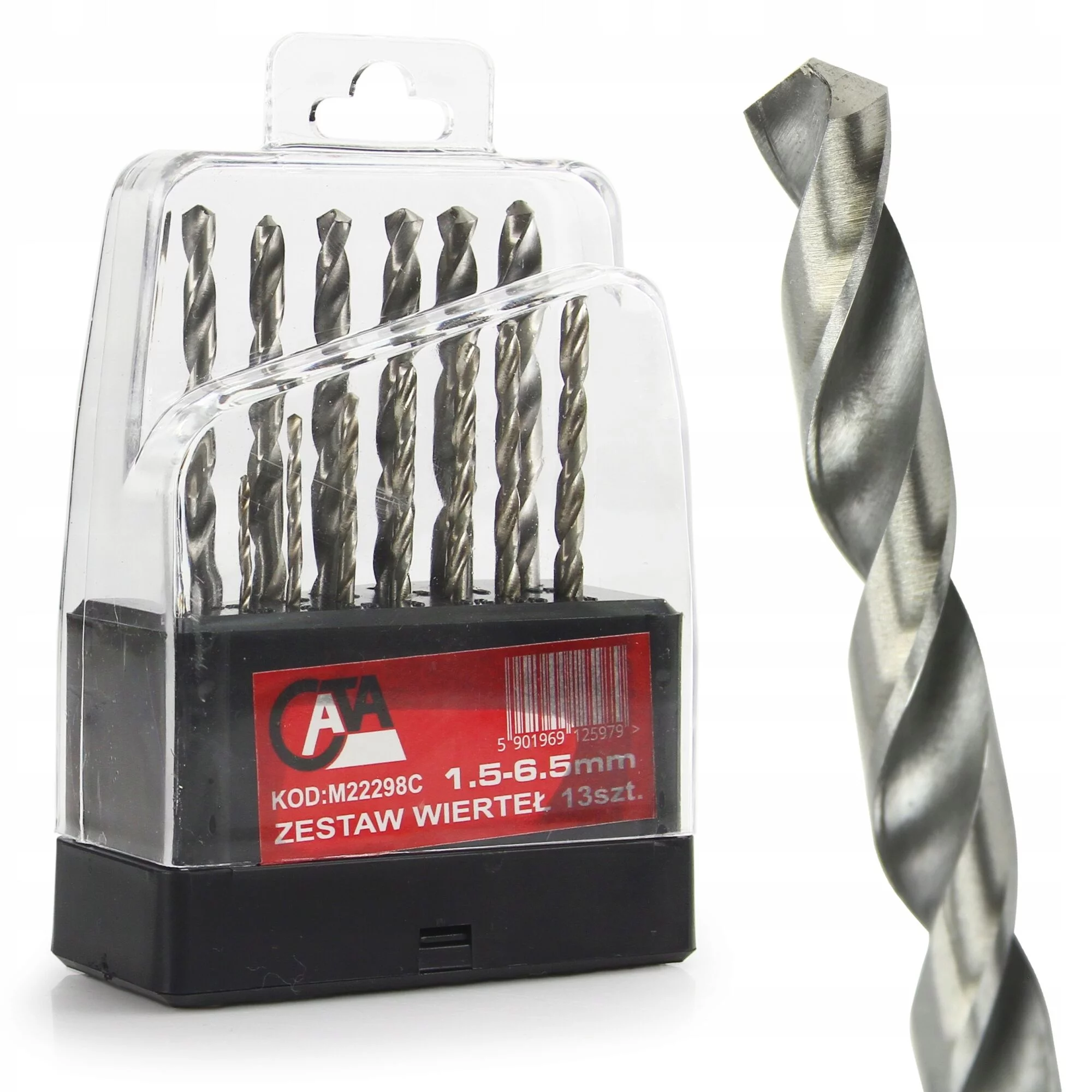 Wiertła DO metalu zestaw wierteł 1,5 - 6,5MM 13SZT