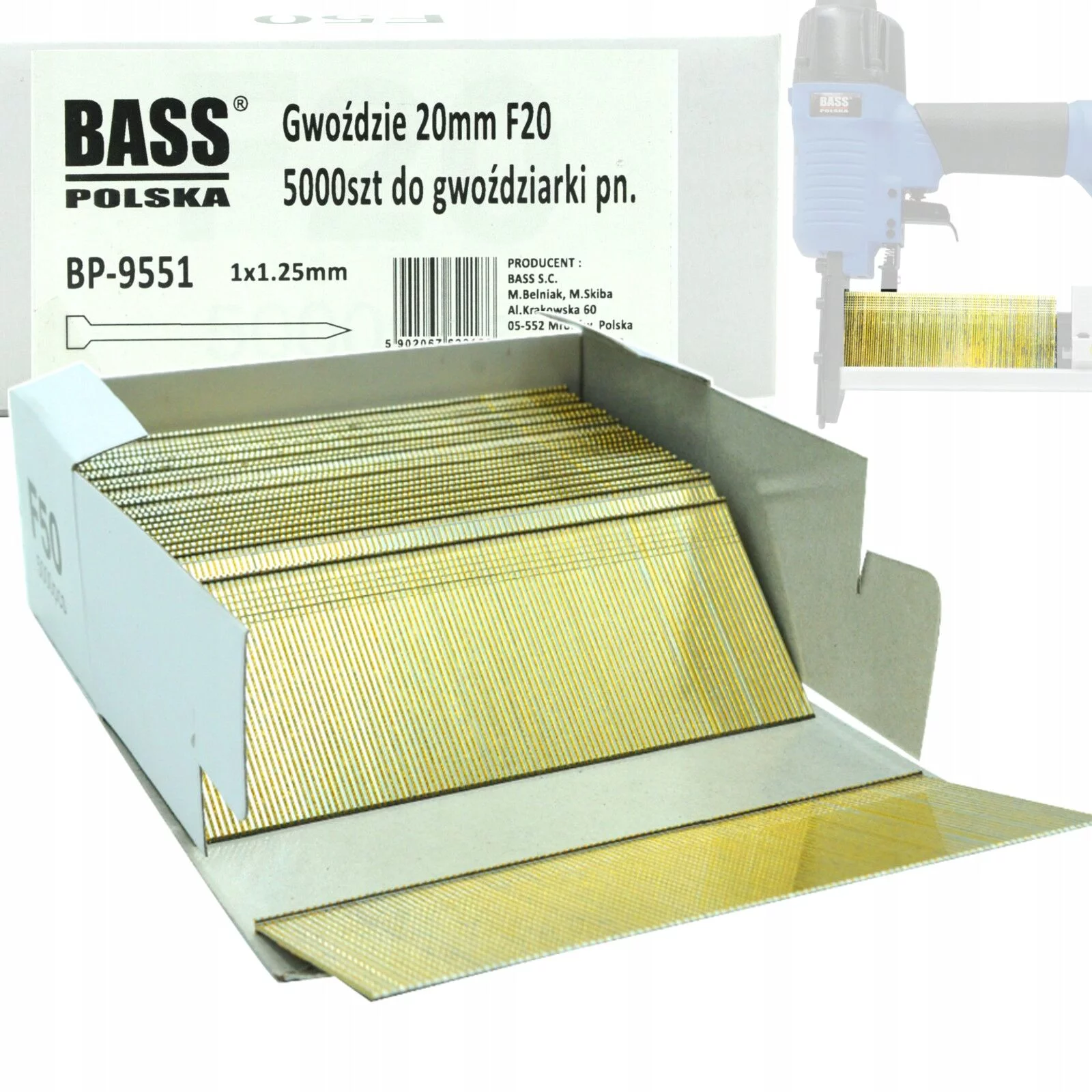 GWOŹDZIE 20mm 5000szt