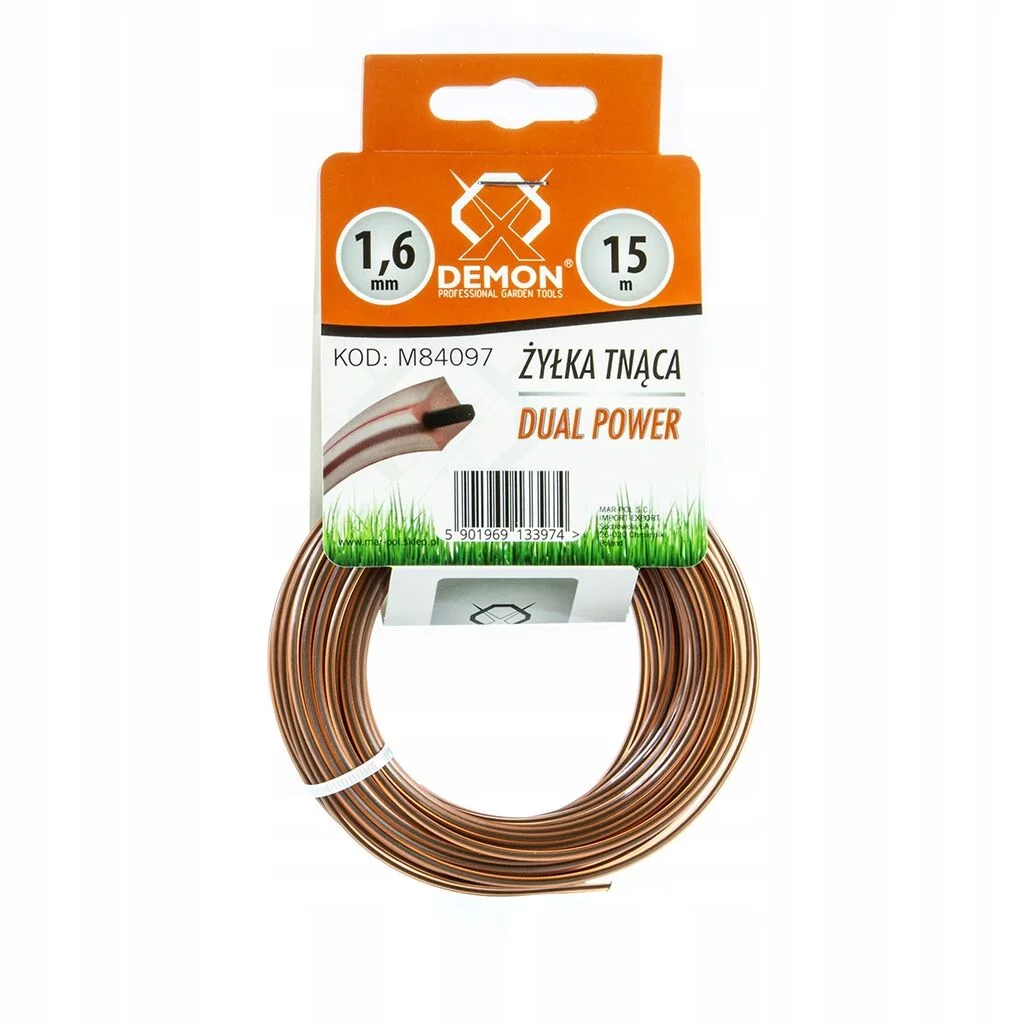 ŻYŁKA TNĄCA DO KOSY PODKASZARKI STIHL HUSQVARNA KWADRAT 1.6mm 15m DEMON