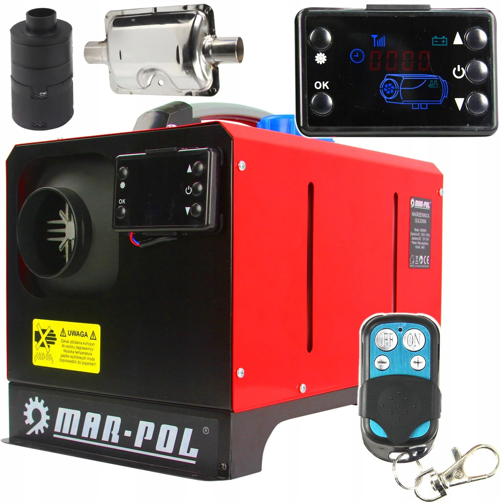 NAGRZEWNICA OLEJOWA 8KW ZESTAW 230V 12V