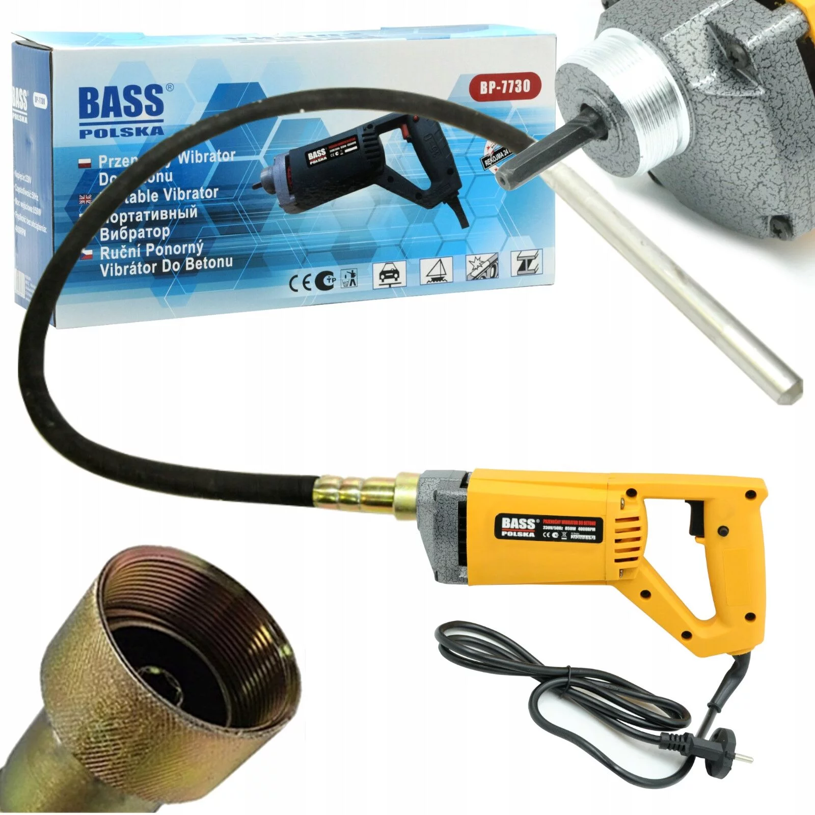 WIBRATOR ELEKTRYCZNY DO BETONU Z BUŁAWĄ 2m