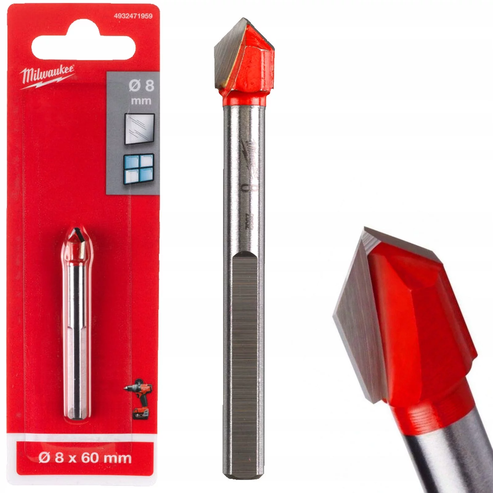 WIERTŁO DO SZKŁA I PŁYTEK CERAMICZNYCH 8x60mm