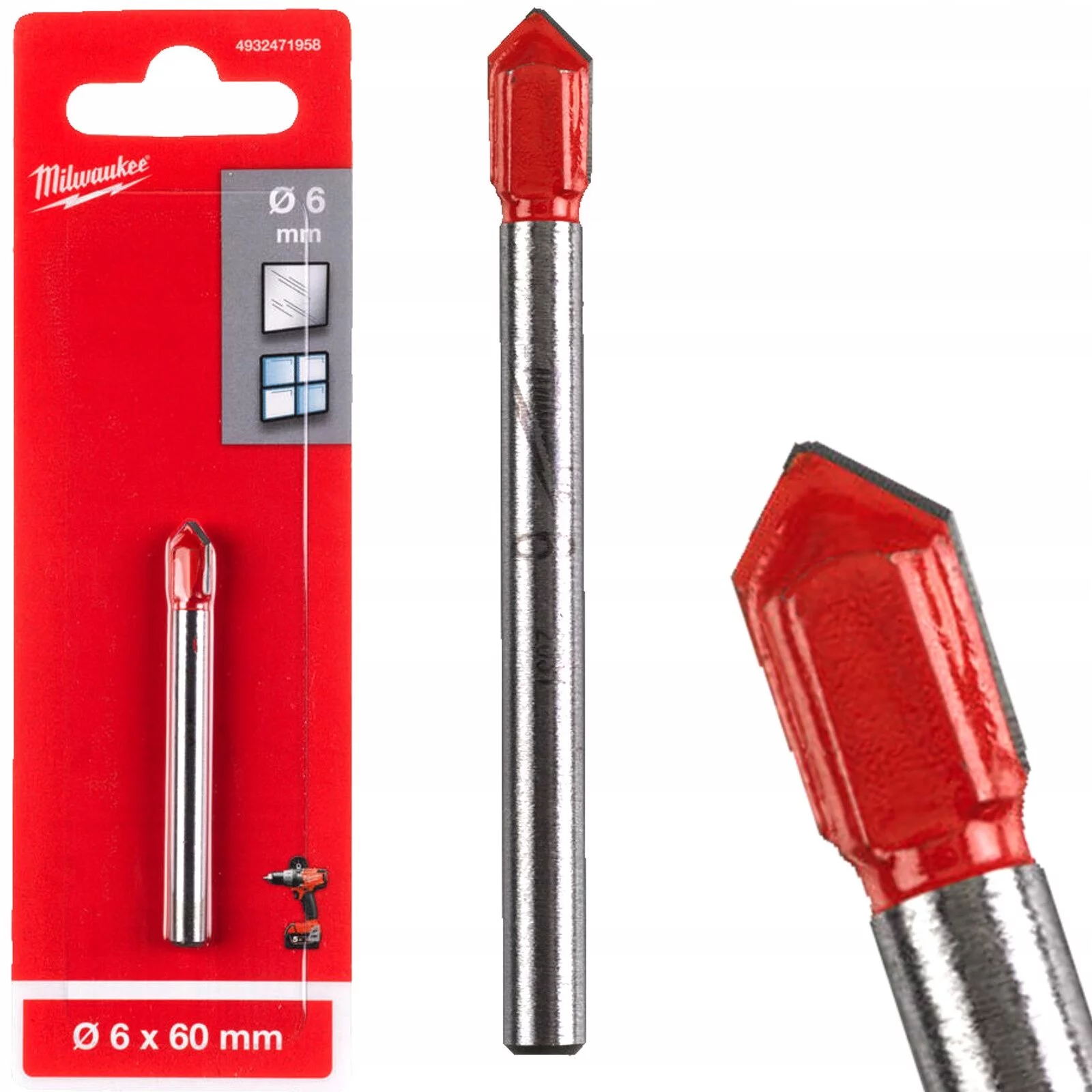 WIERTŁO DO SZKŁA I PŁYTEK CERAMICZNYCH 6x60mm