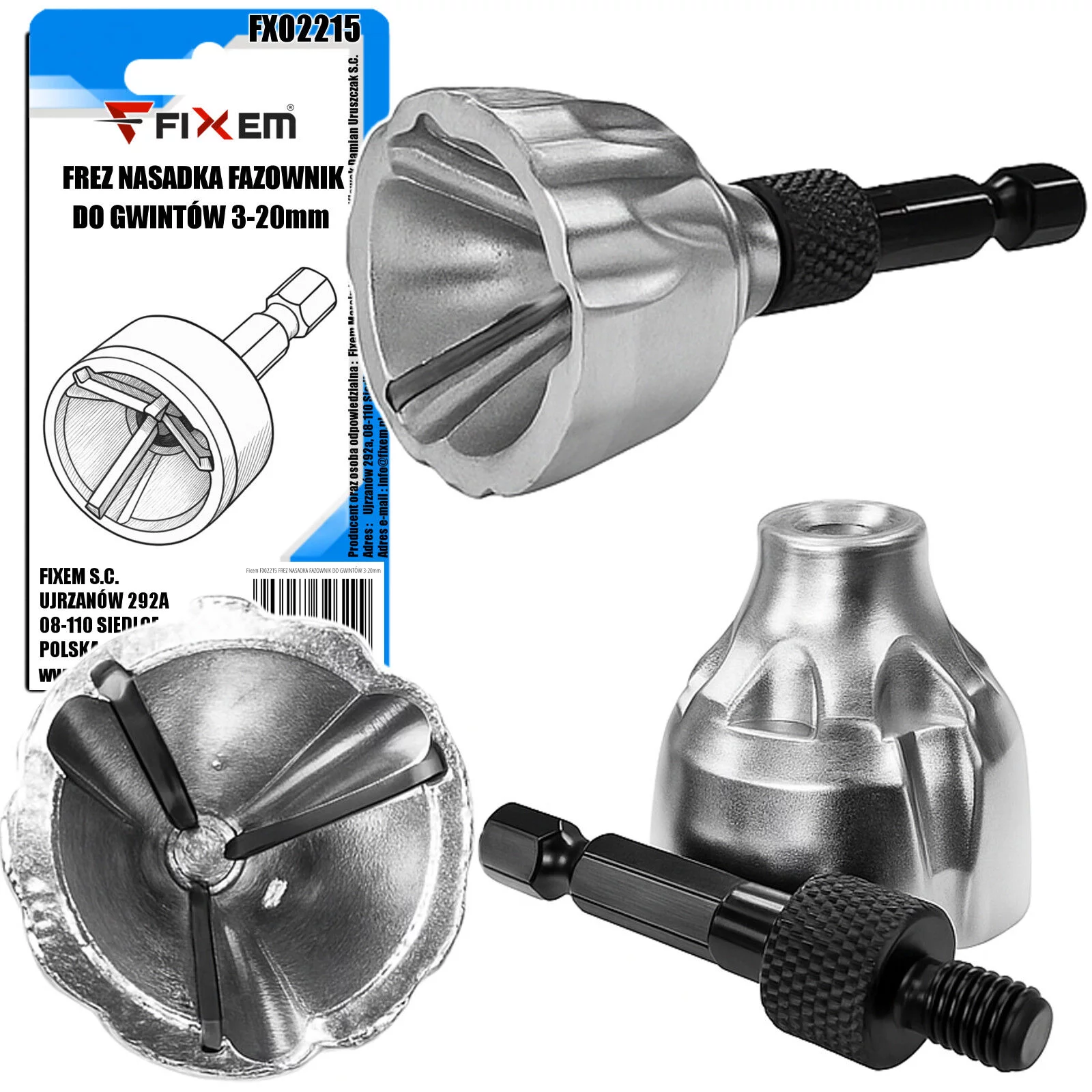 FREZ NASADKA FAZOWNIK DO GWINTÓW 3-20mm