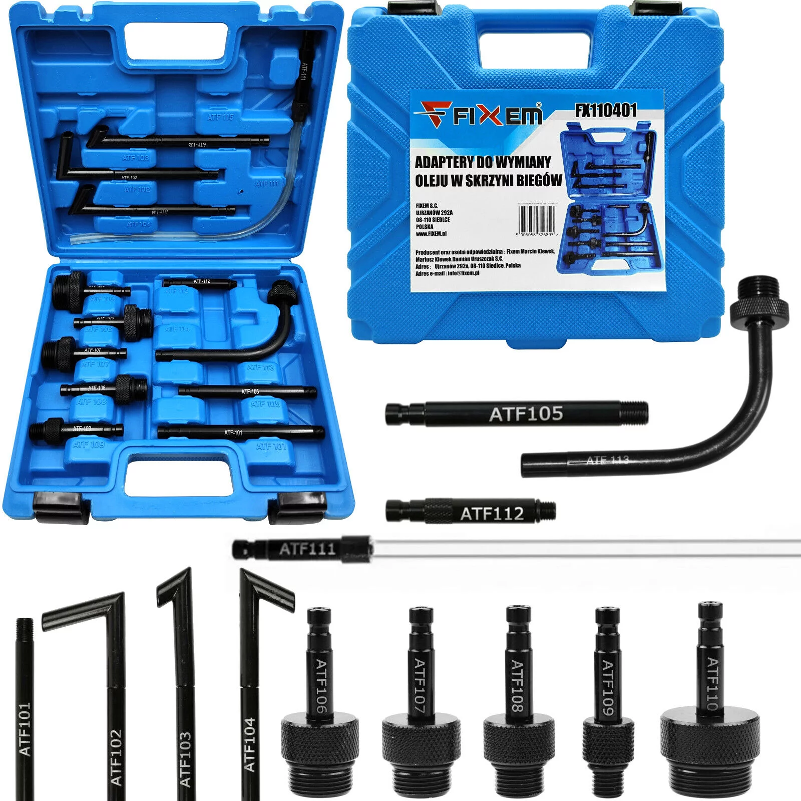 ADAPTERY DO WYMIANY OLEJU W AUTOMATYCZNEJ SKRZYNI BIEGÓW CVT DSG VAG ATF