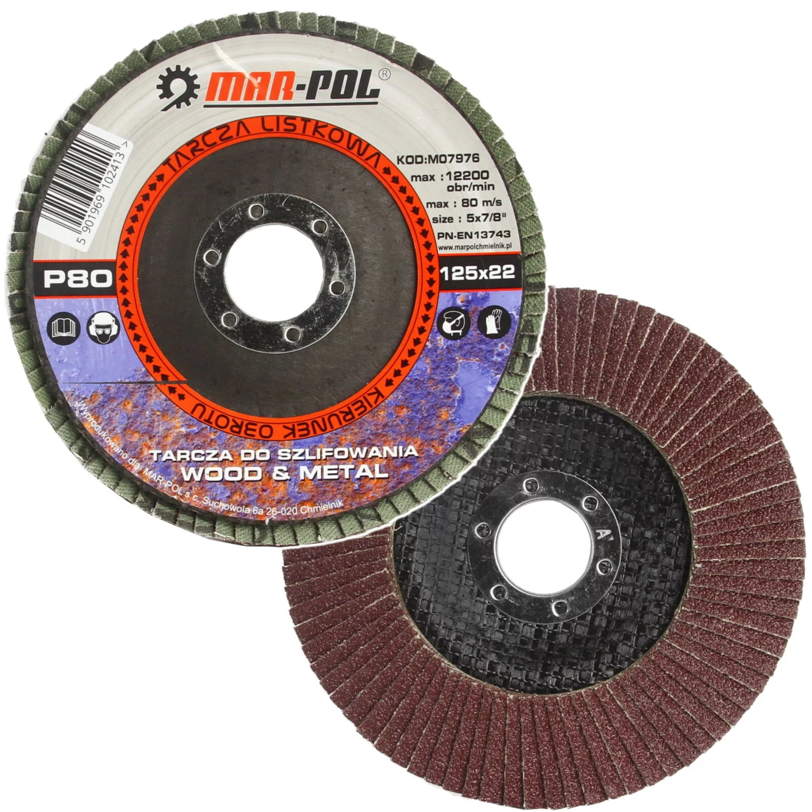 TARCZA LISTKOWA 125MM GRANULACJA P80