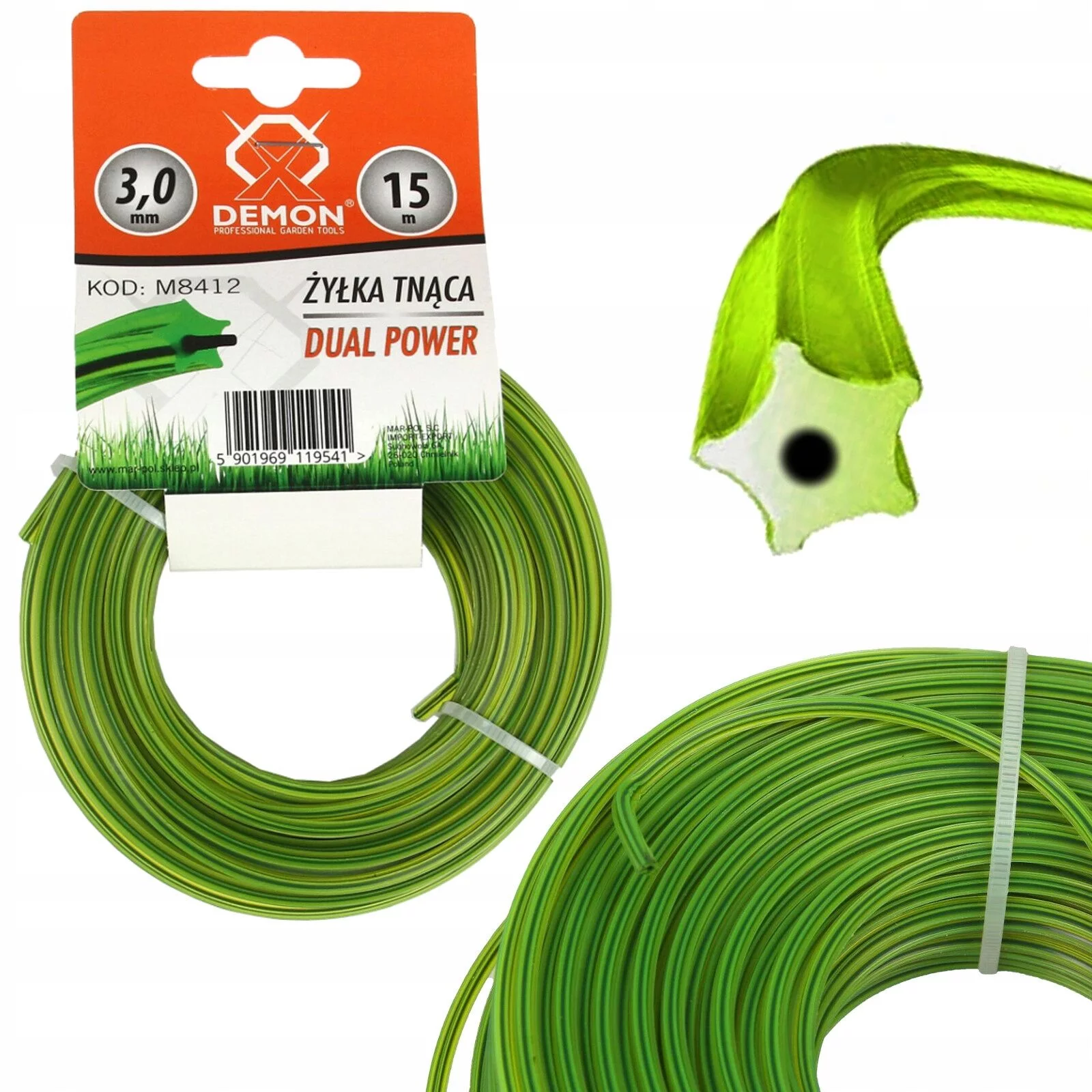 ŻYŁKA 3.0mm* 15m GWIAZDKA / ZBROJONA