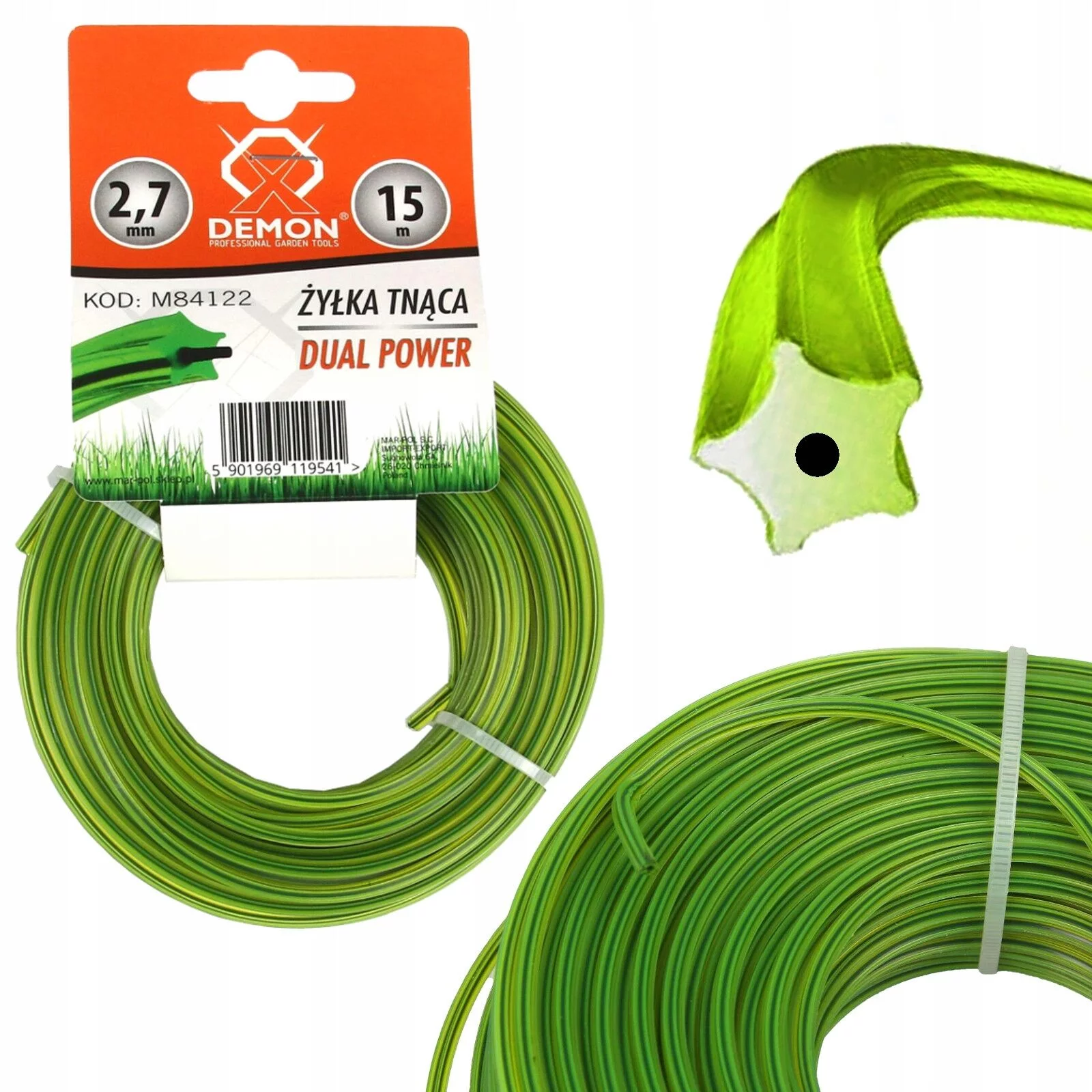 ŻYŁKA 2.7mm* 15m GWIAZDKA / ZBROJONA