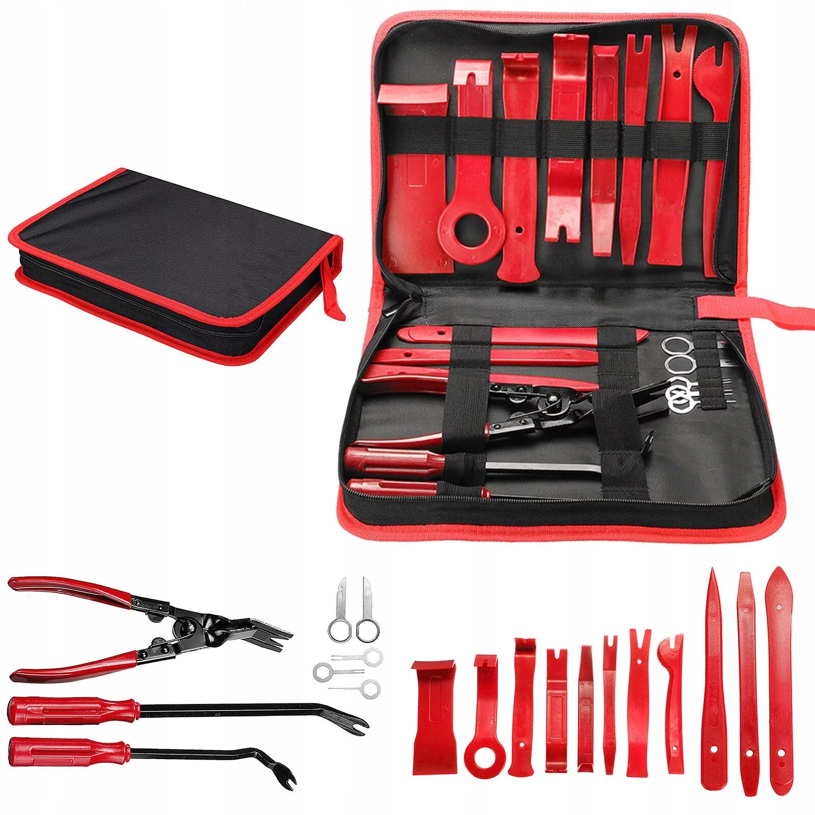 ZEST.ŚCIĄGACZY + SZCZYPCE DO TAPICERKI 19el.