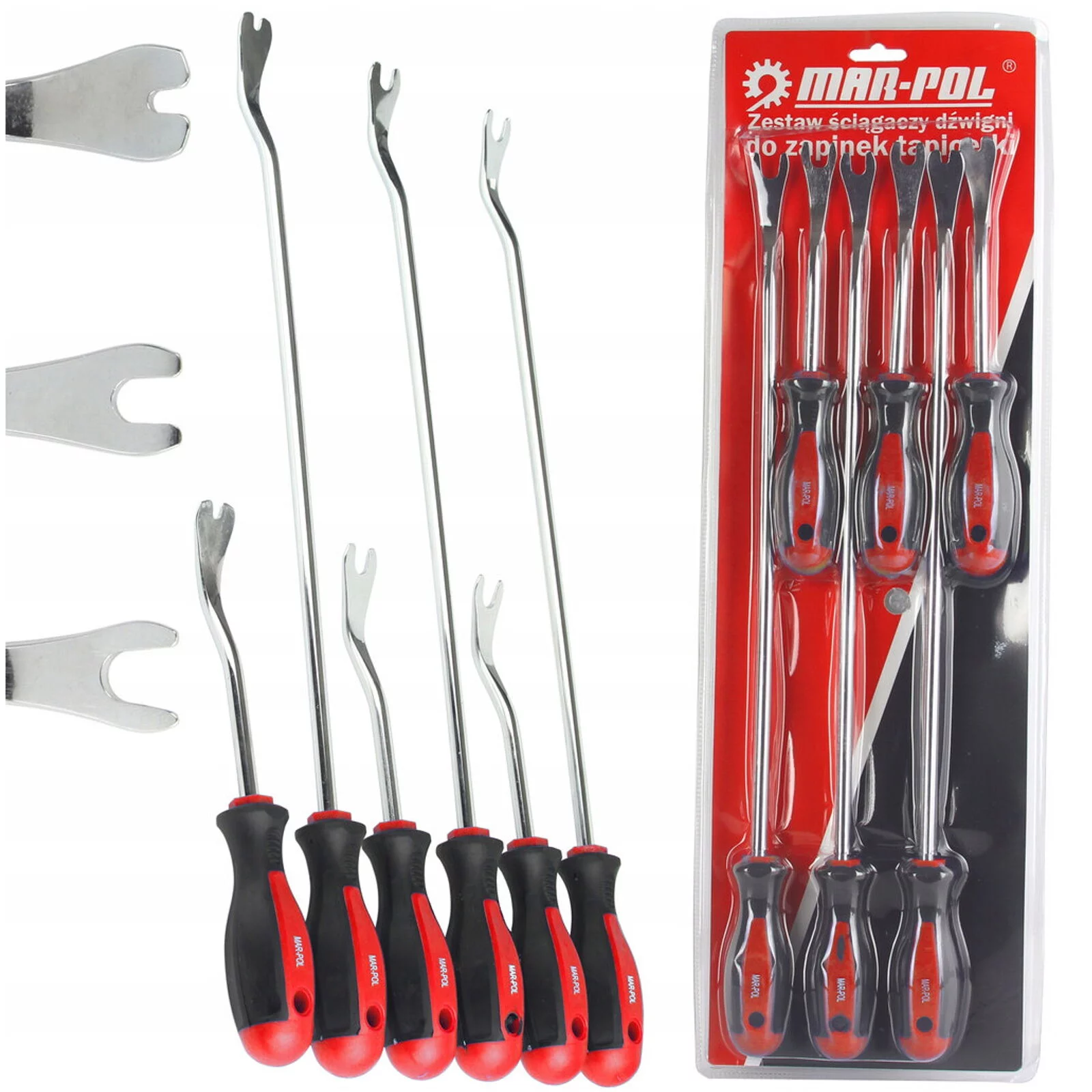 ZESTAW ŚCIĄGACZY DŹWIGNI DO ZAPINEK TAPICERKI 6szt