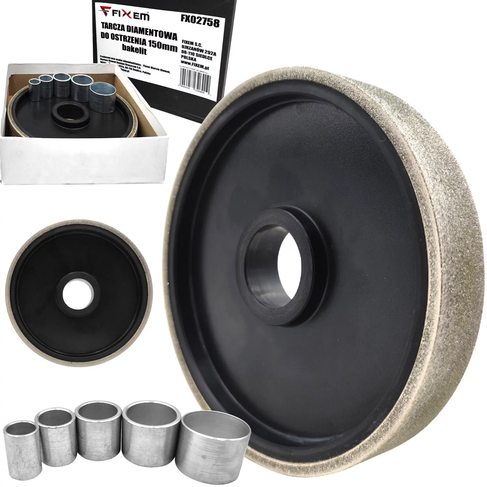 TARCZA DO OSTRZENIA 150mm DIAMENTOWA bakelit