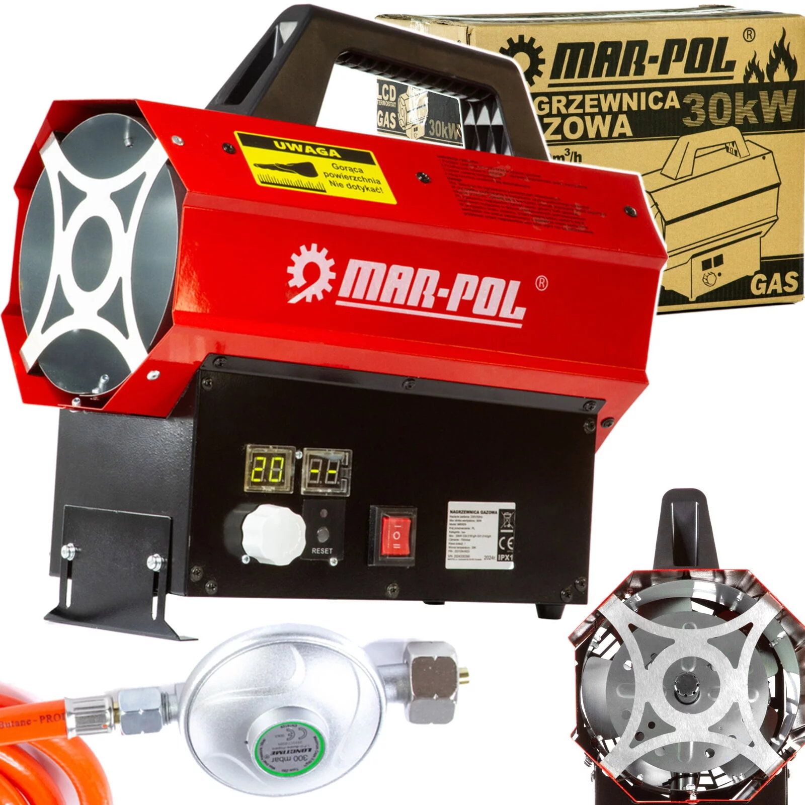 NAGRZEWNICA GAZOWA 30KW LCD MP