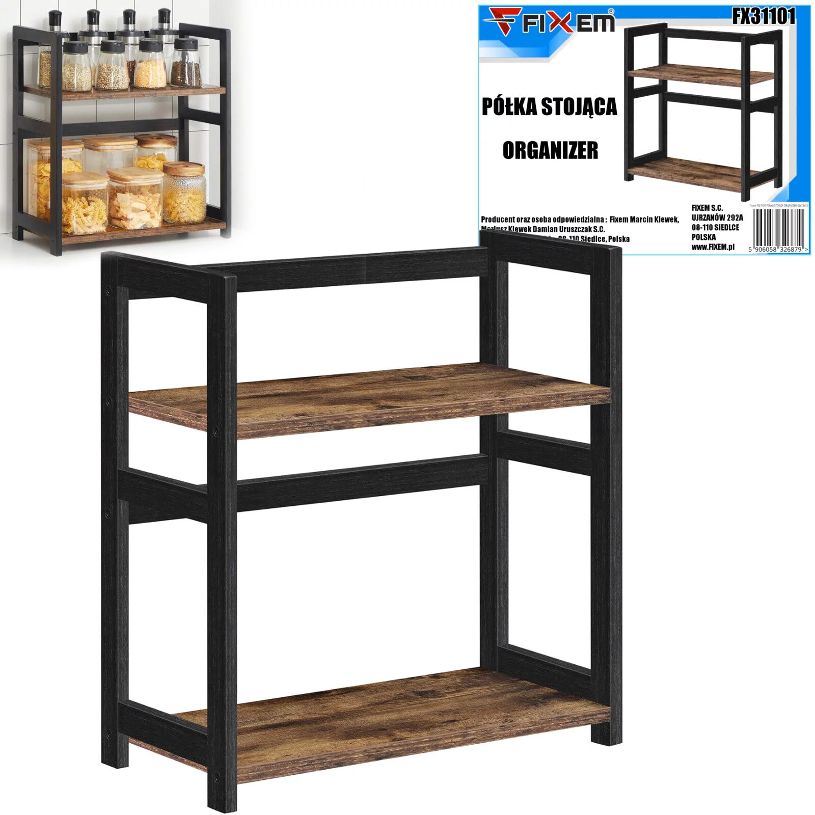 PÓŁKA STOJĄCA ORGANIZER 42x18x43