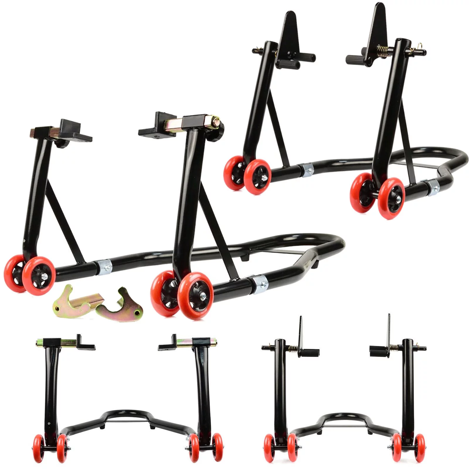 PODNOŚNIK STOJAK DO MOTOCYKLI ZESTAW PRZÓD TYŁ