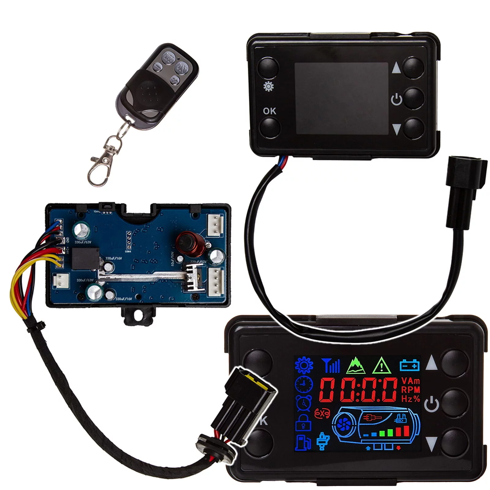 STEROWNIK + WYŚWIETLACZ NAGRZEWNICY