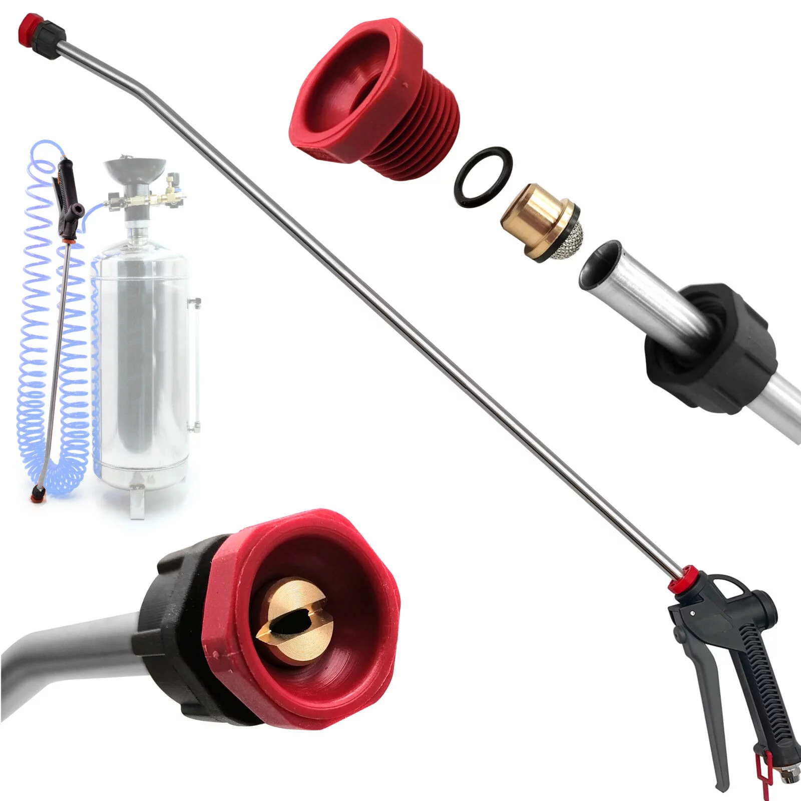 PISTOLET z LANCĄ 100cm PIANOWNICY PNEUMATYCZNEJ