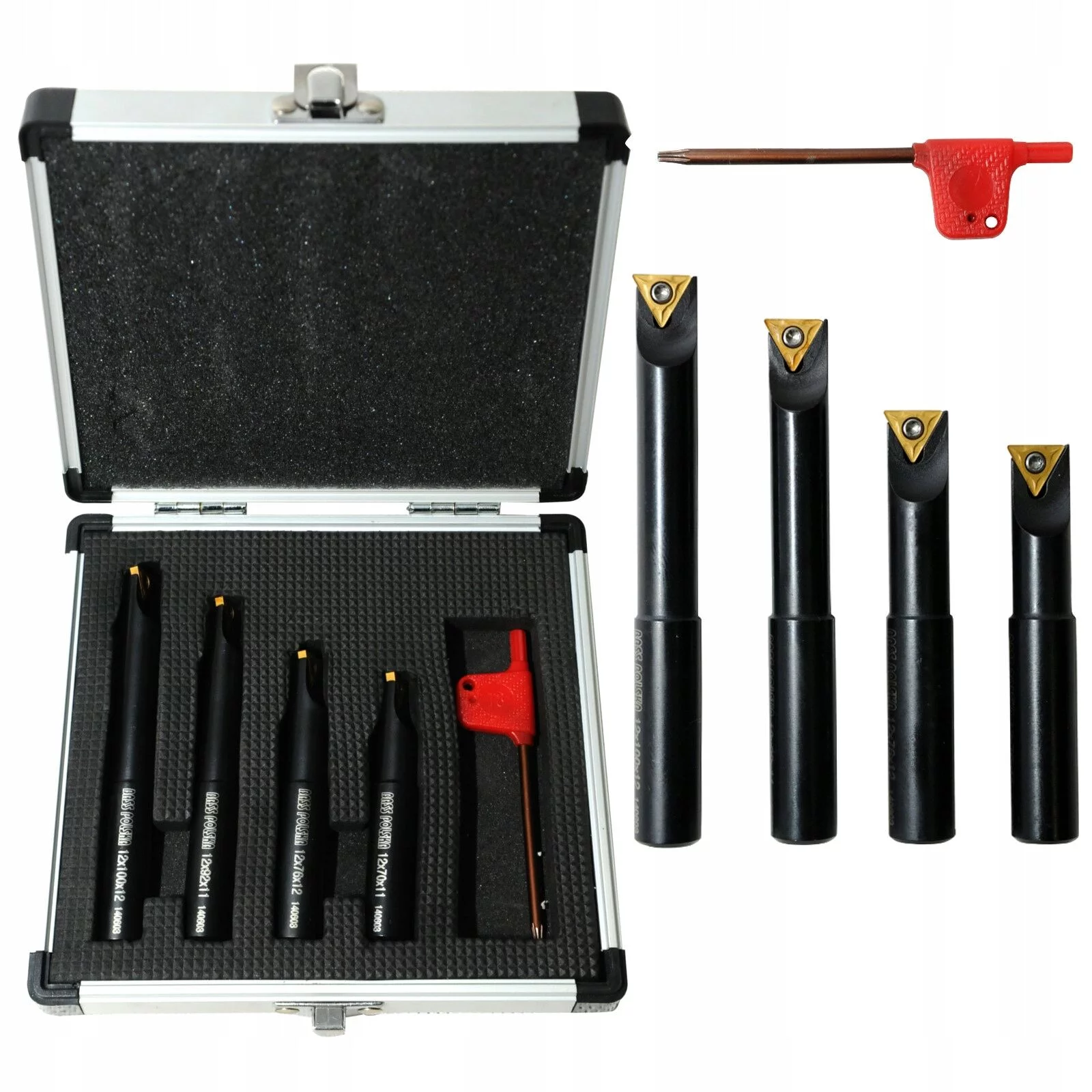 NOŻE TOKARSKIE 4SZT 12MM Z PŁYTKĄ