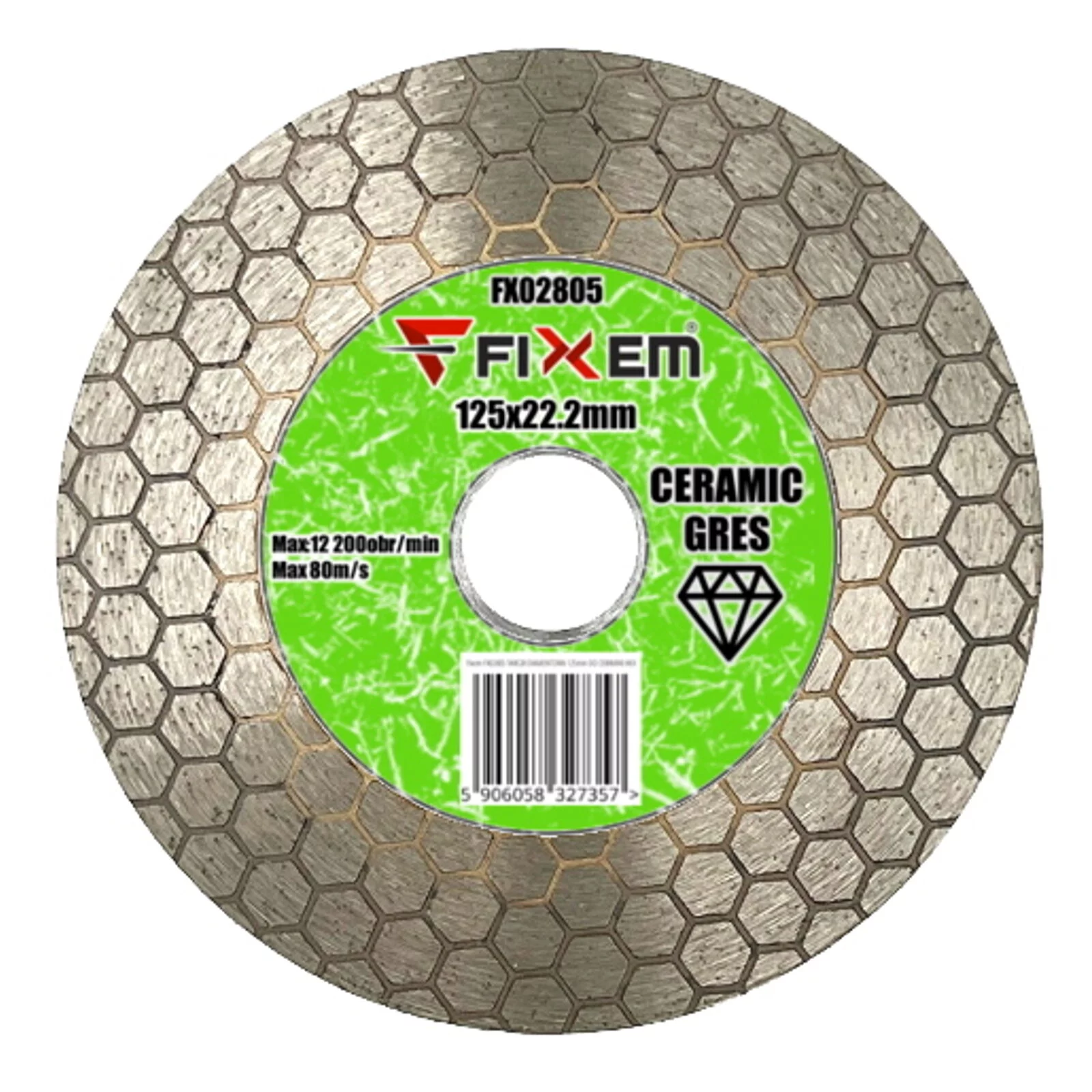 TARCZA DIAMENTOWA 125mm DO CERAMIKI HEX