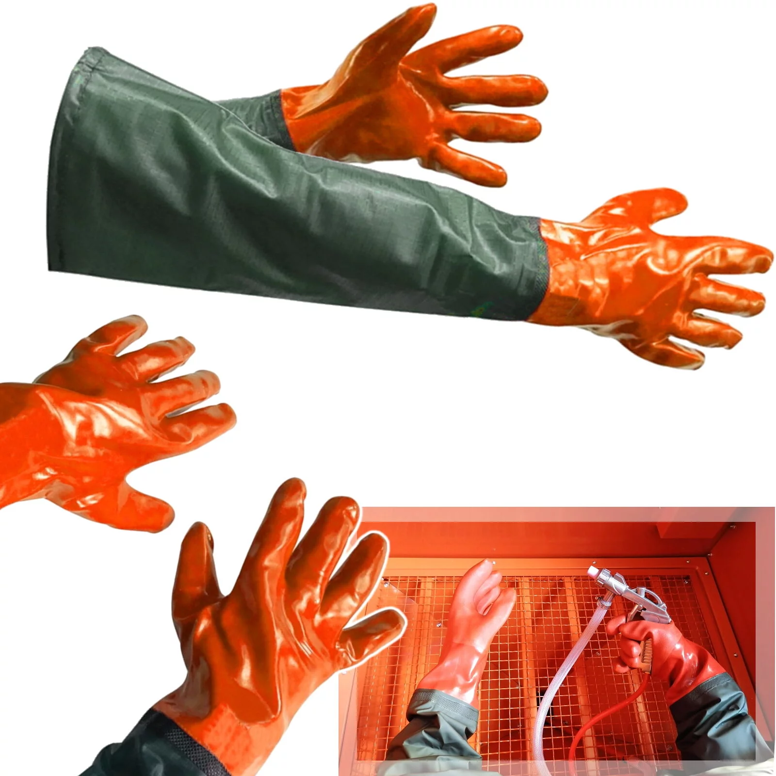 RĘKAWICE OCHRONNE do PIASKARKI