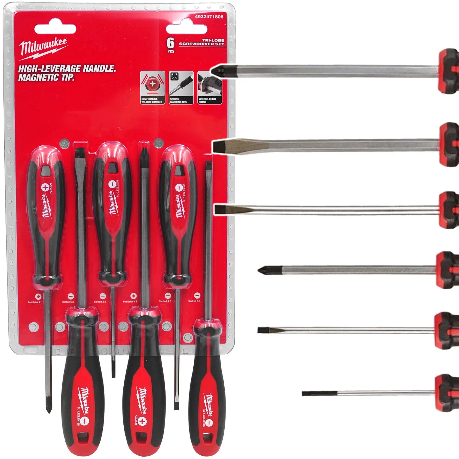ZESTAW WKRĘTAKÓW 6PCS. MILWAUKEE BLISTER