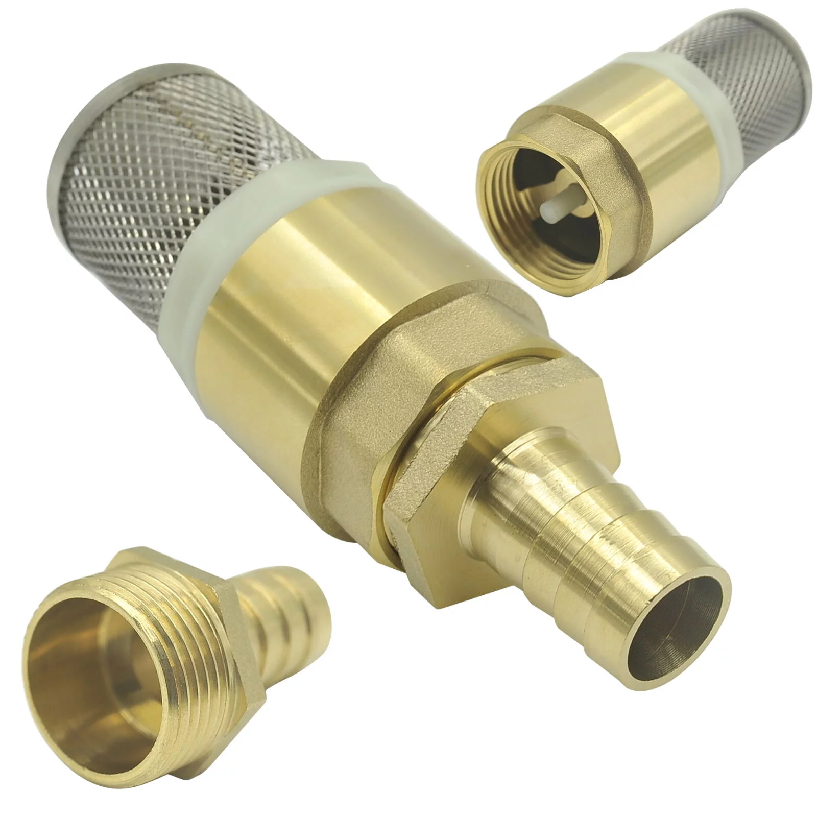 ZAWÓR ZWROTNY FILTR POMPY WODY PALIWA KOSZ METALOWY 1" KRÓCIEC 19mm