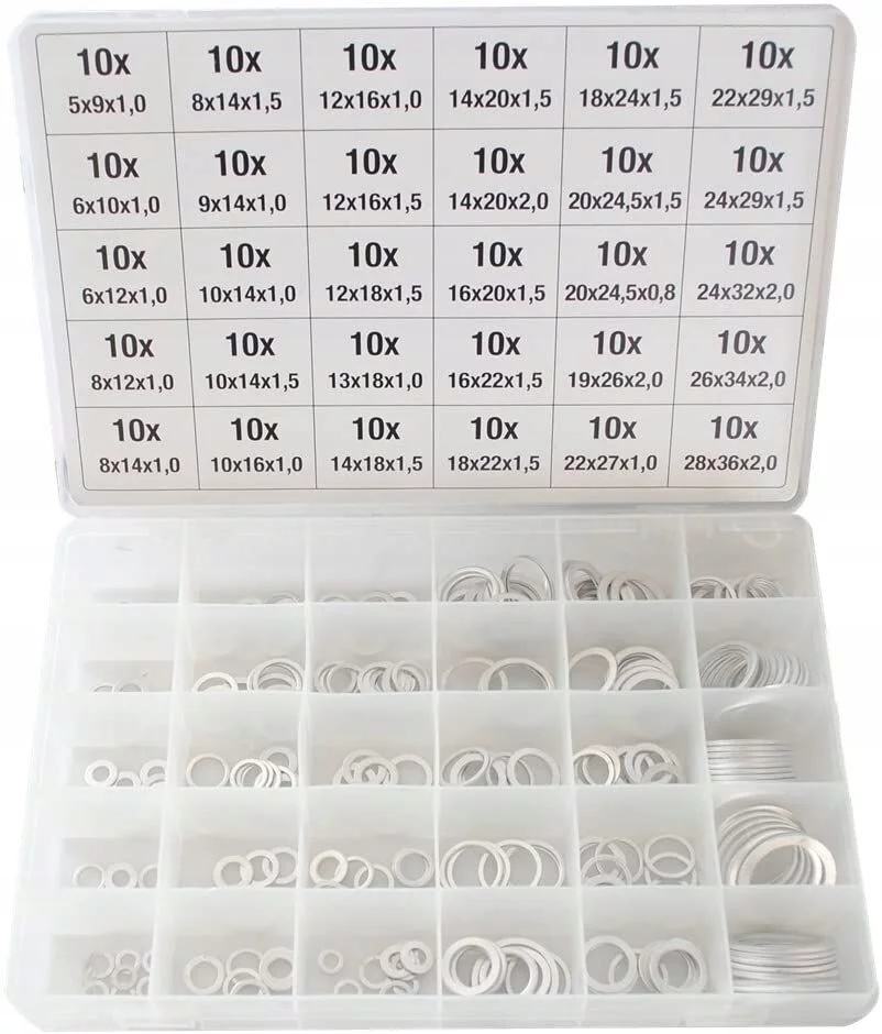 PODKŁADKI ALUMINIOWE ZESTAW 300szt G02824