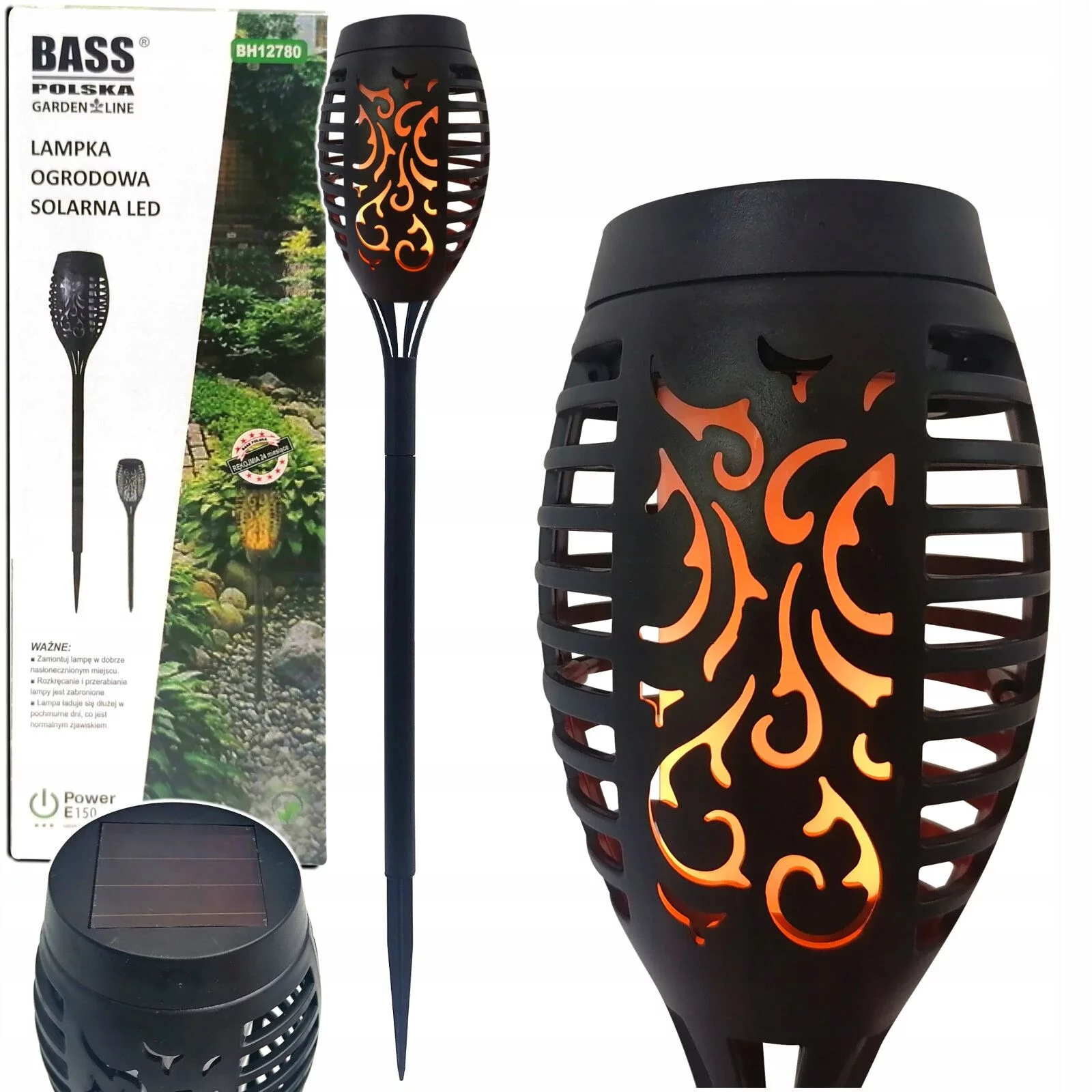 LAMPA OGRODOWA SOLARNA płomień