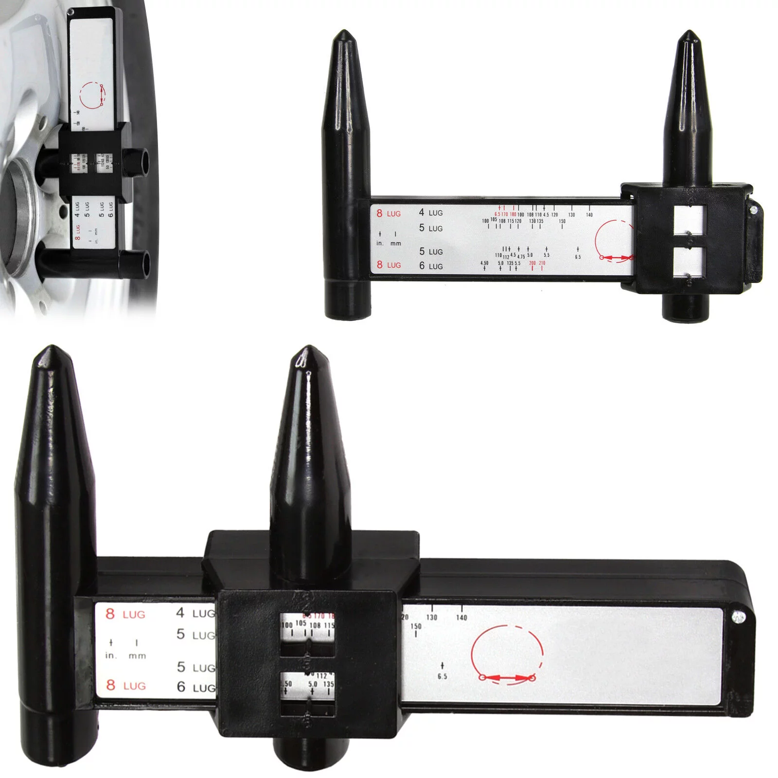 MIERNIK ROZSTAWU ŚRUB FELG