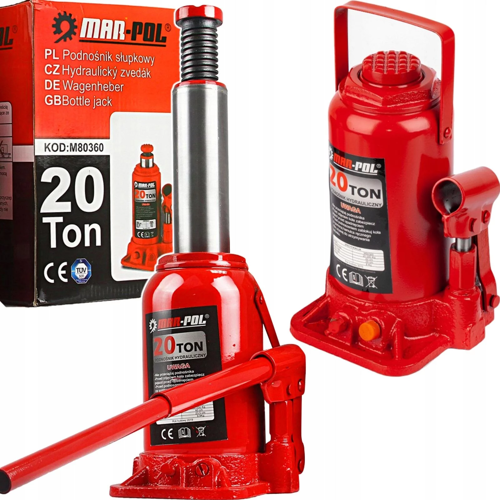 PODNOŚNIK HYDRAULICZNY SŁUPEK 1TŁOK 20T M80360