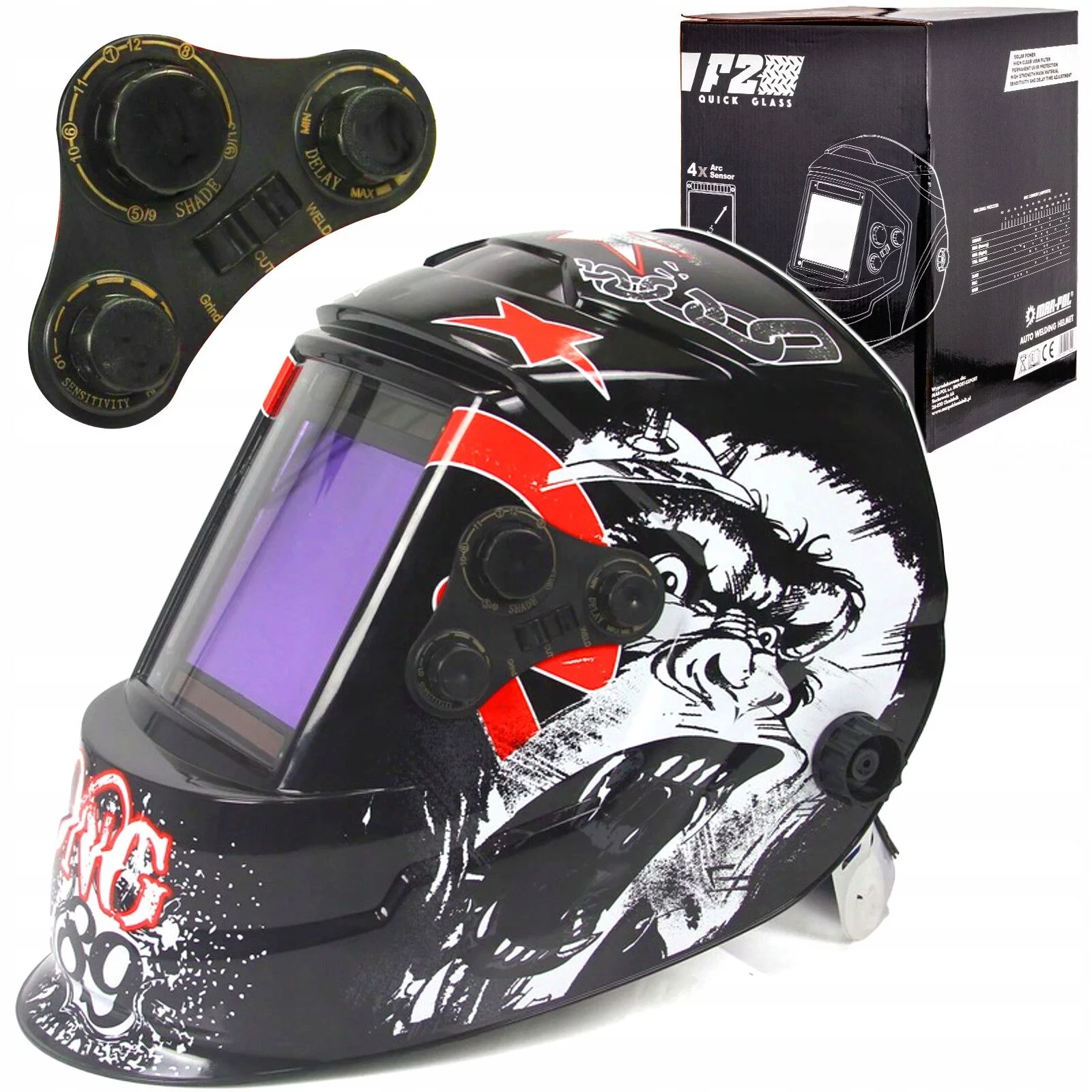 PRZYŁBICA SPAWALNICZA F2 QUICK GLASS M79388