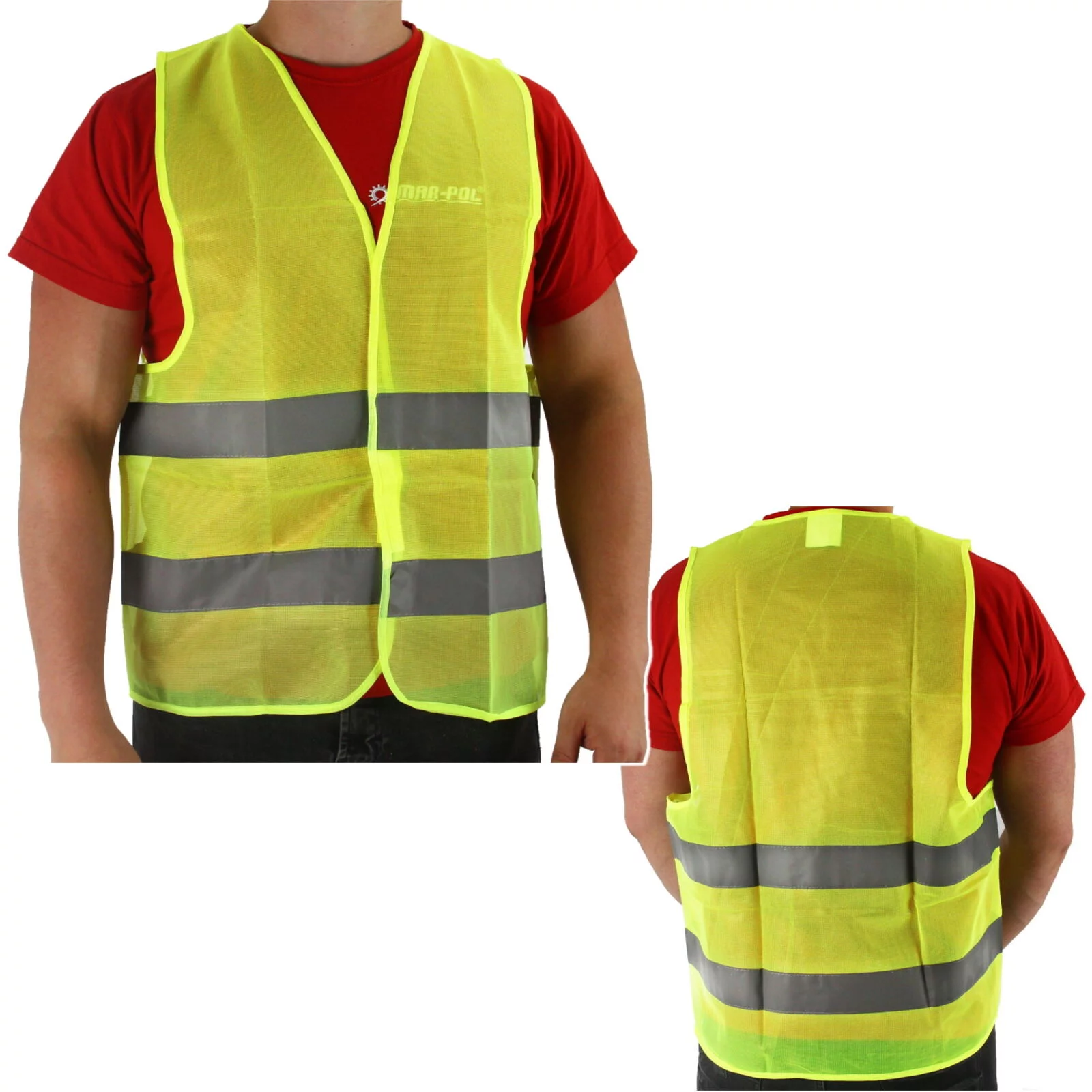 KAMIZELKA ODBLASKOWA OSTRZEGAWCZA ŻÓŁTA UNIWERSALNA DROGOWA UNISEX