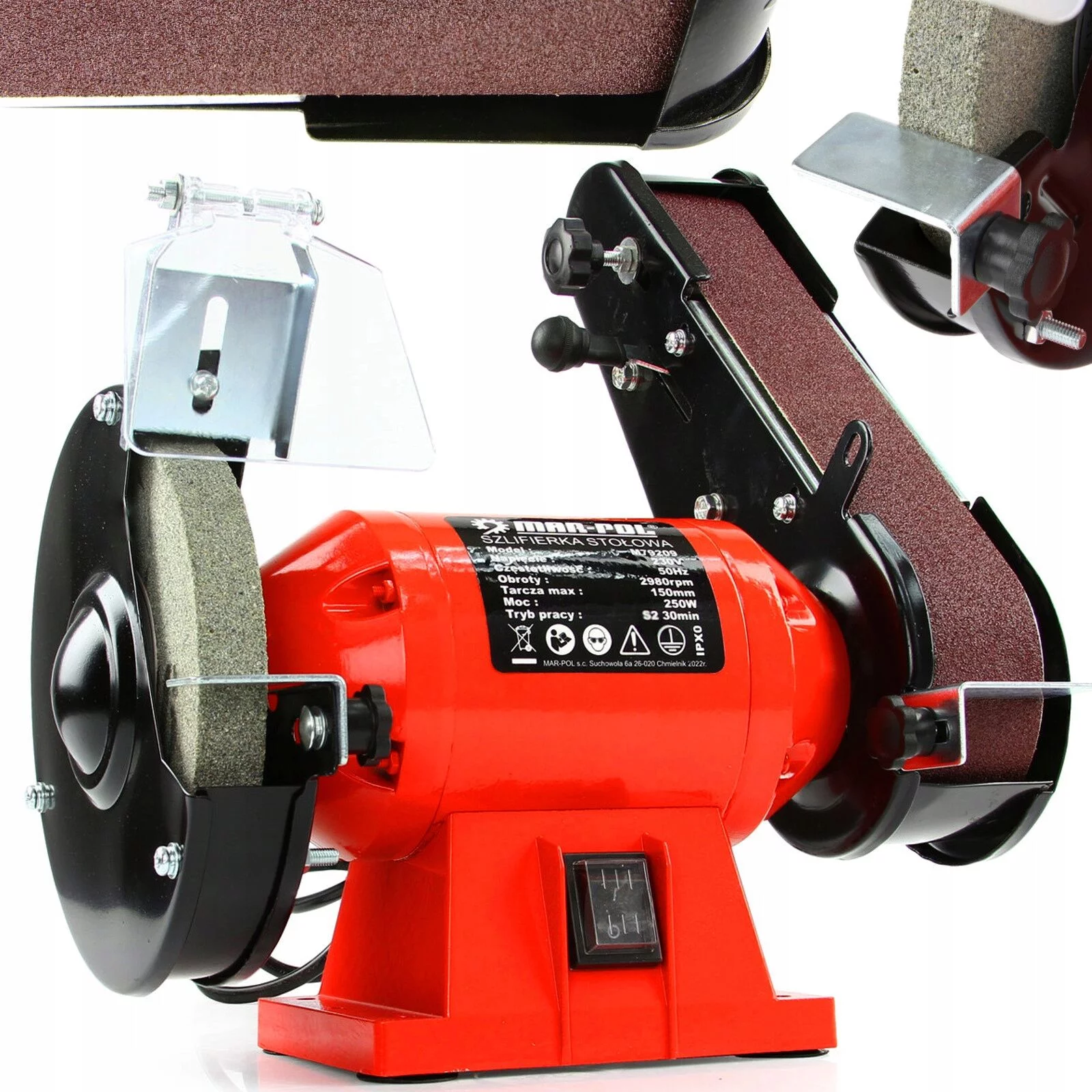 SZLIFIERKA STOŁOWA Z PASEM ŚCIERNYM