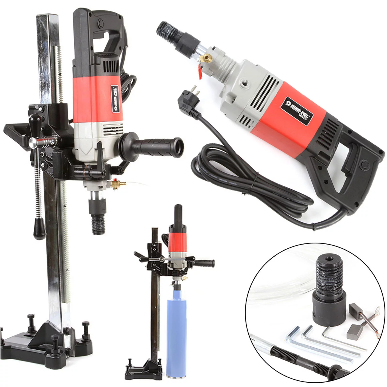 WIERTNICA OTWORNICA DIAMENTOWA DO BETONU 2680W + STATYW