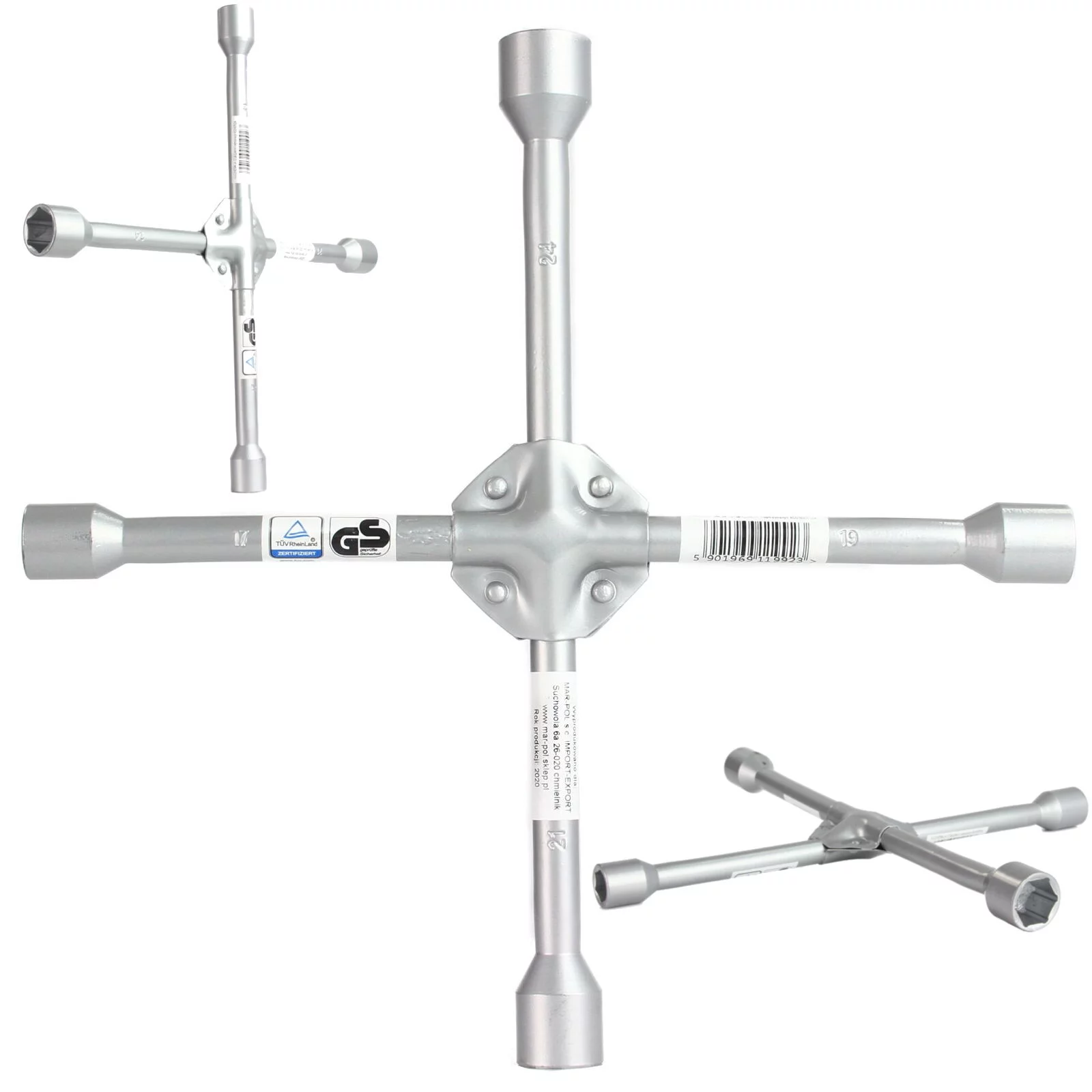 KLUCZ DO KÓŁ KRZYŻOWY KRZYŻAK 14" 17 19 21 24mm WZMOCNIONY