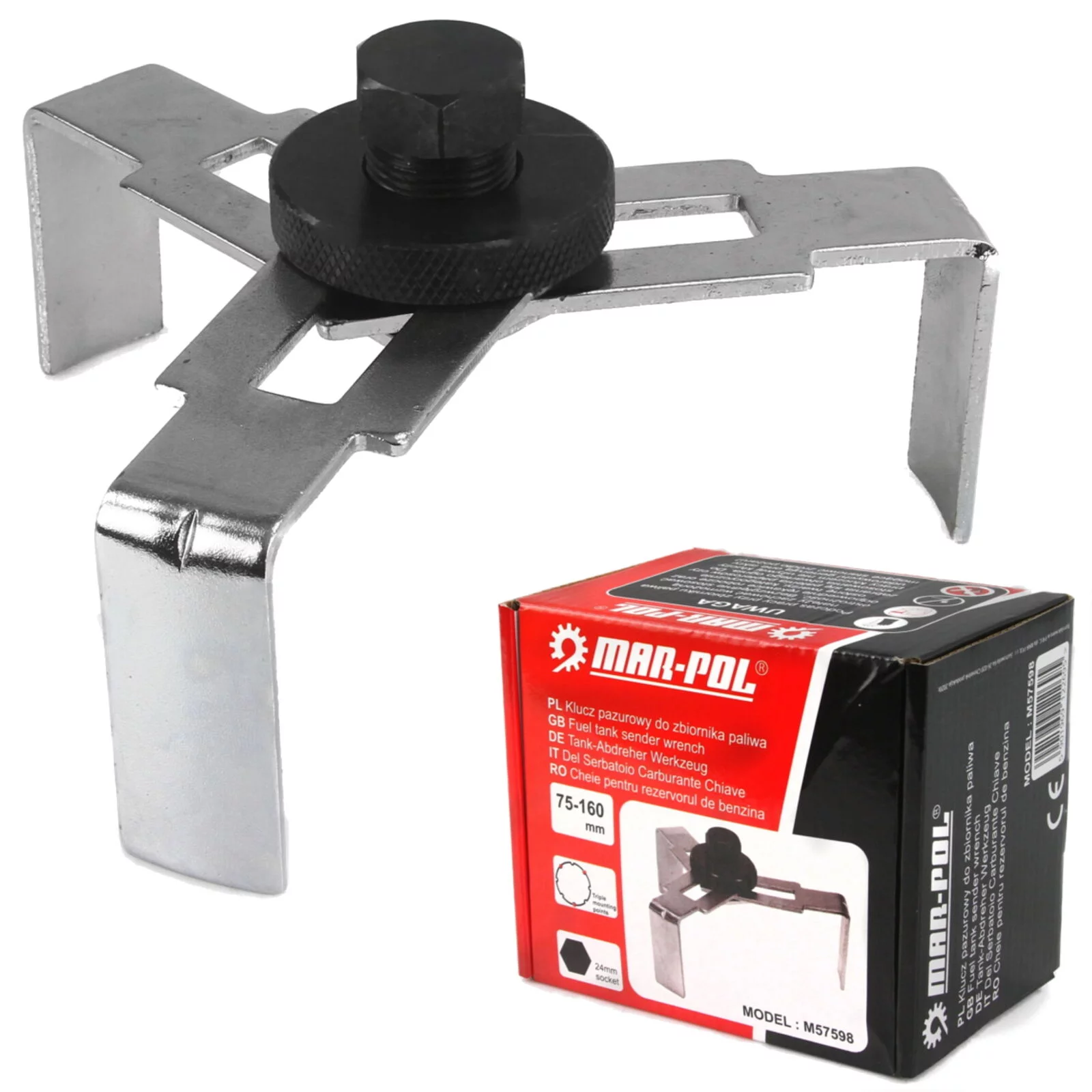 KLUCZ PAZURKOWY 75-160 DO ZBIORNIKÓW POMP PALIWA FILTRA OLEJU NA KLUCZ 24MM