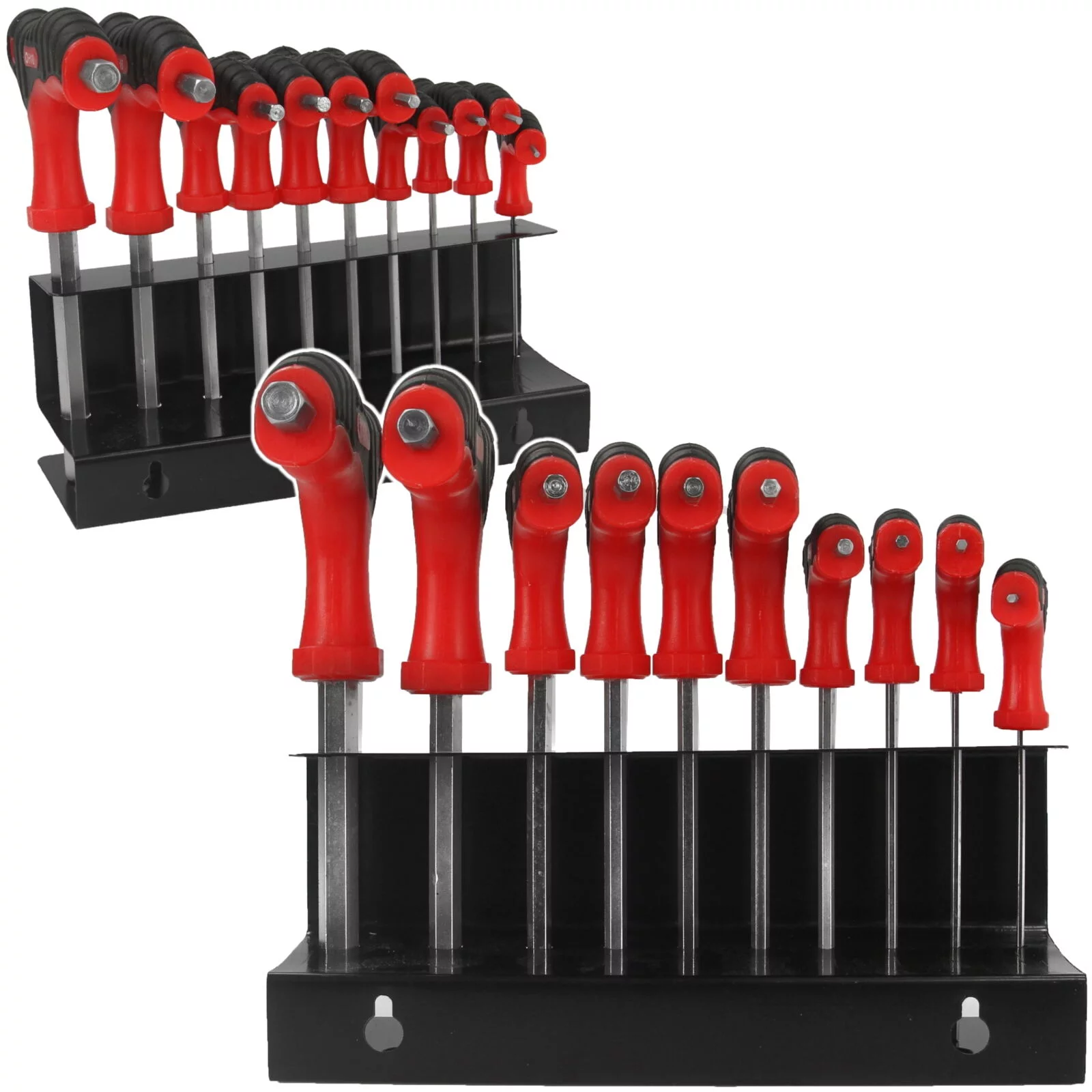 KLUCZE WKRĘTAKI IMBUSOWE ZESTAW KLUCZY 10szt. TYP T 2-10mm ZE STOJAKIEM