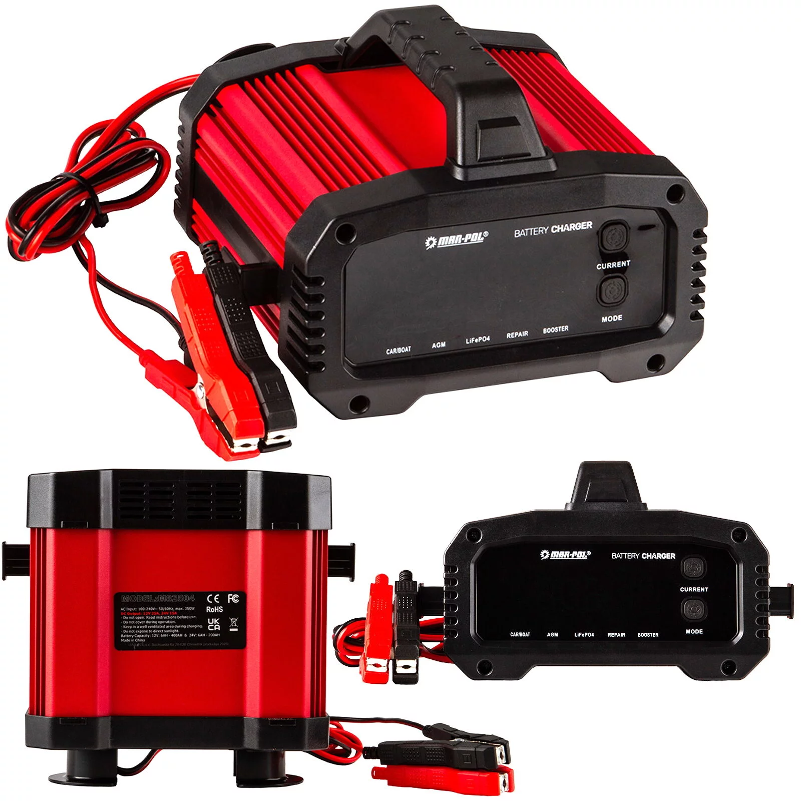 PROSTOWNIK SAMOCHODOWY DO AKUMULATORÓW Z ROZRUCHEM 12V/24V AGM IMPULSOWY