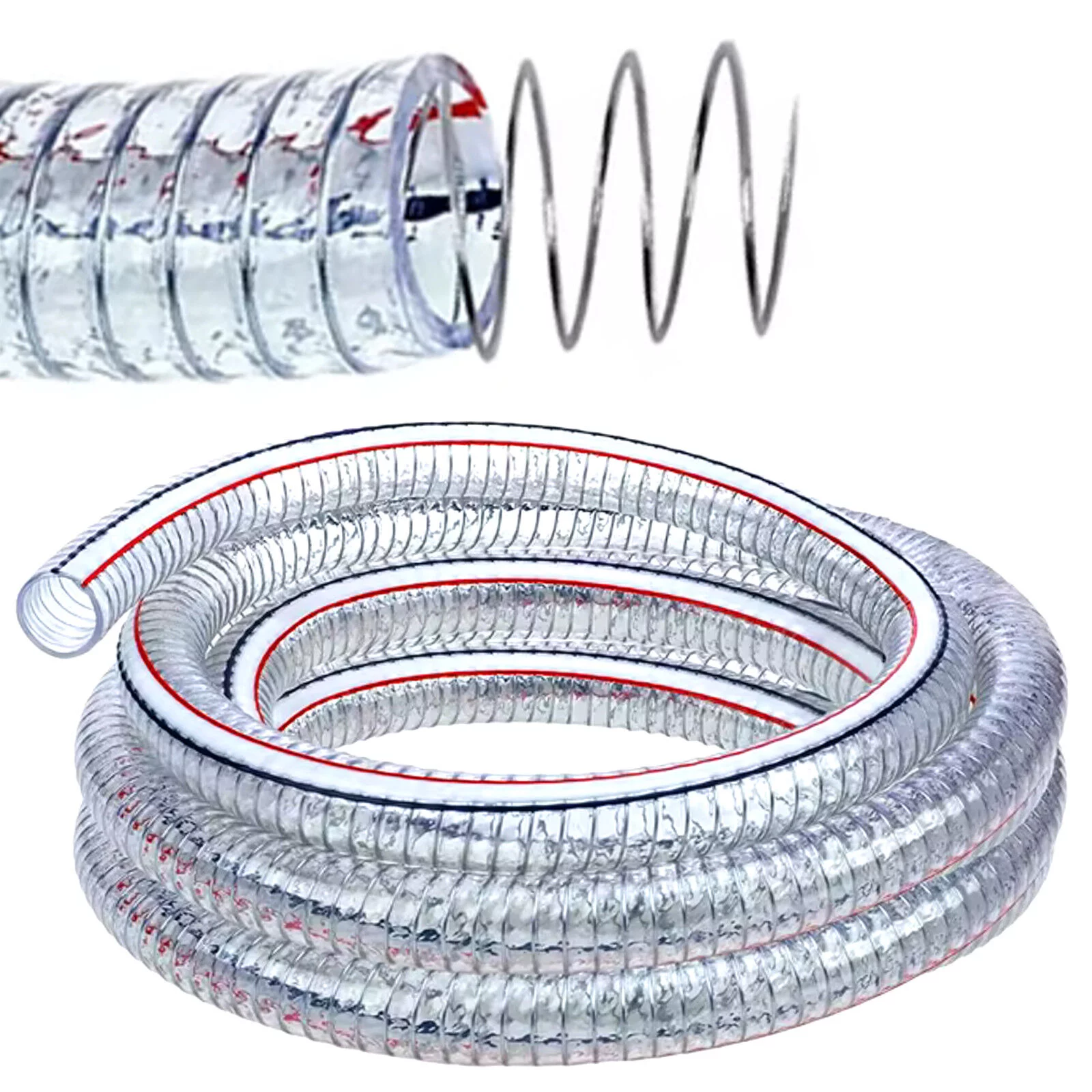 WĄŻ SSAWNY 1 CAL 1" 25mm ZBROJONY do POMPY CPN OLEJU ROPY PALIWA ON 25m