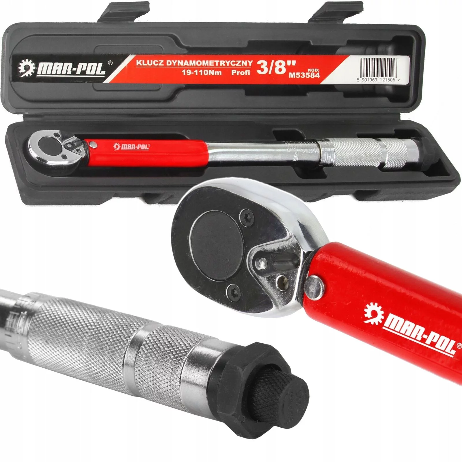 KLUCZ DYNAMOMETRYCZNY 3/8'' 19-110Nm Z BLOKADĄ